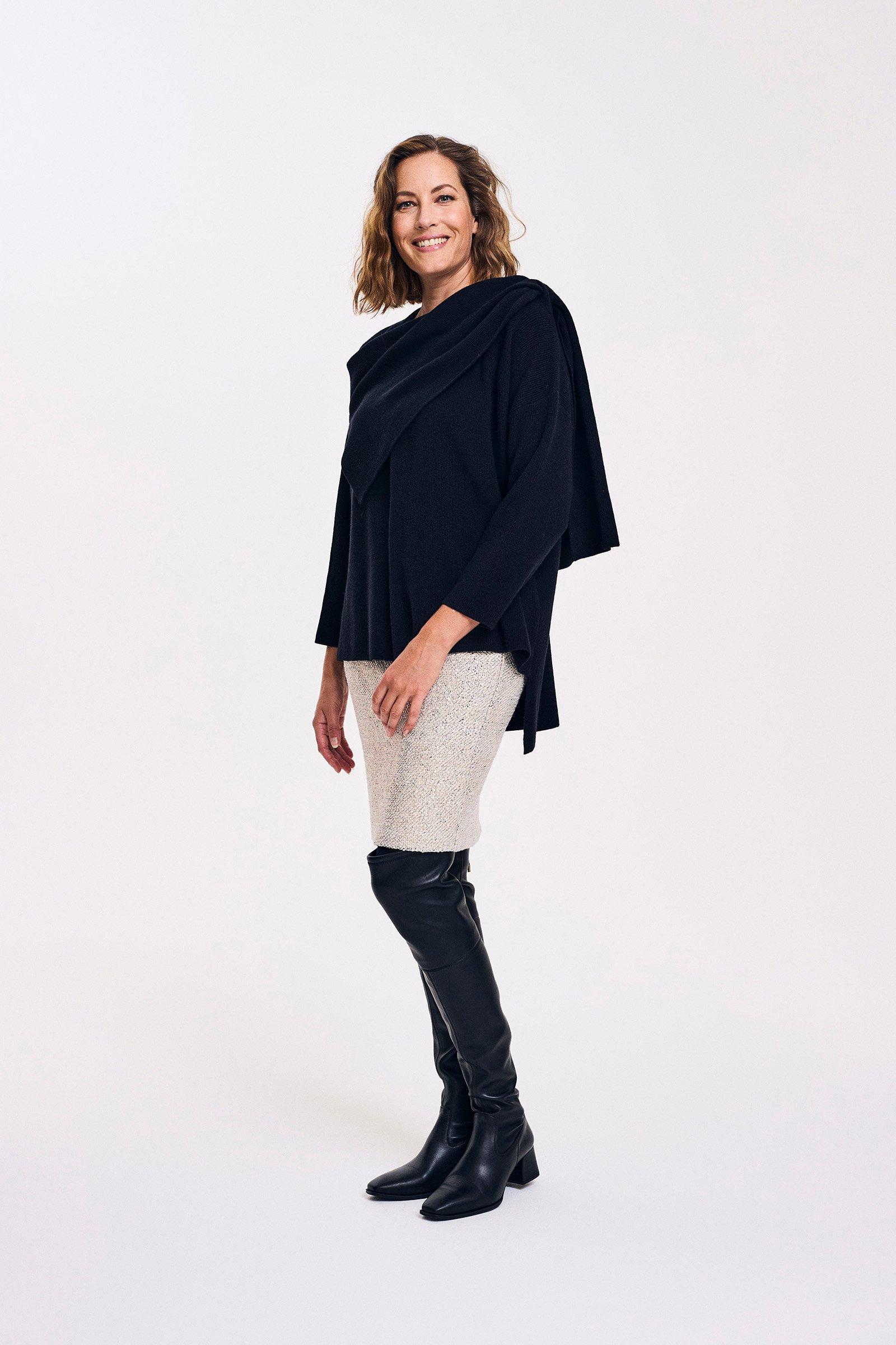 Cardigans - Cardigan-cape avec écharpe intégrée