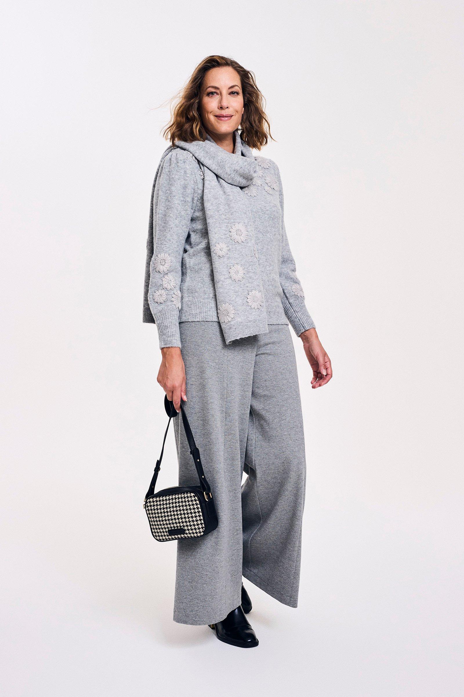 Extra wijde broek in jersey flanel - null - ame
