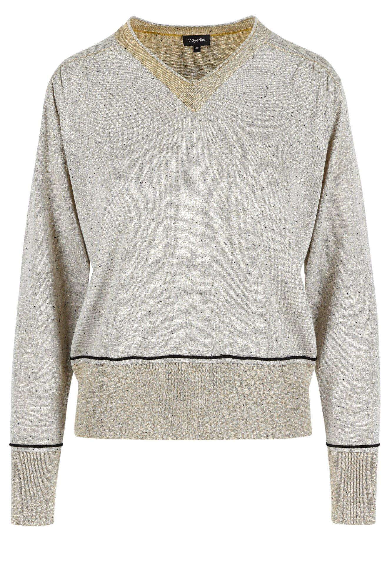 Pulls - Pull fin en lurex col en V