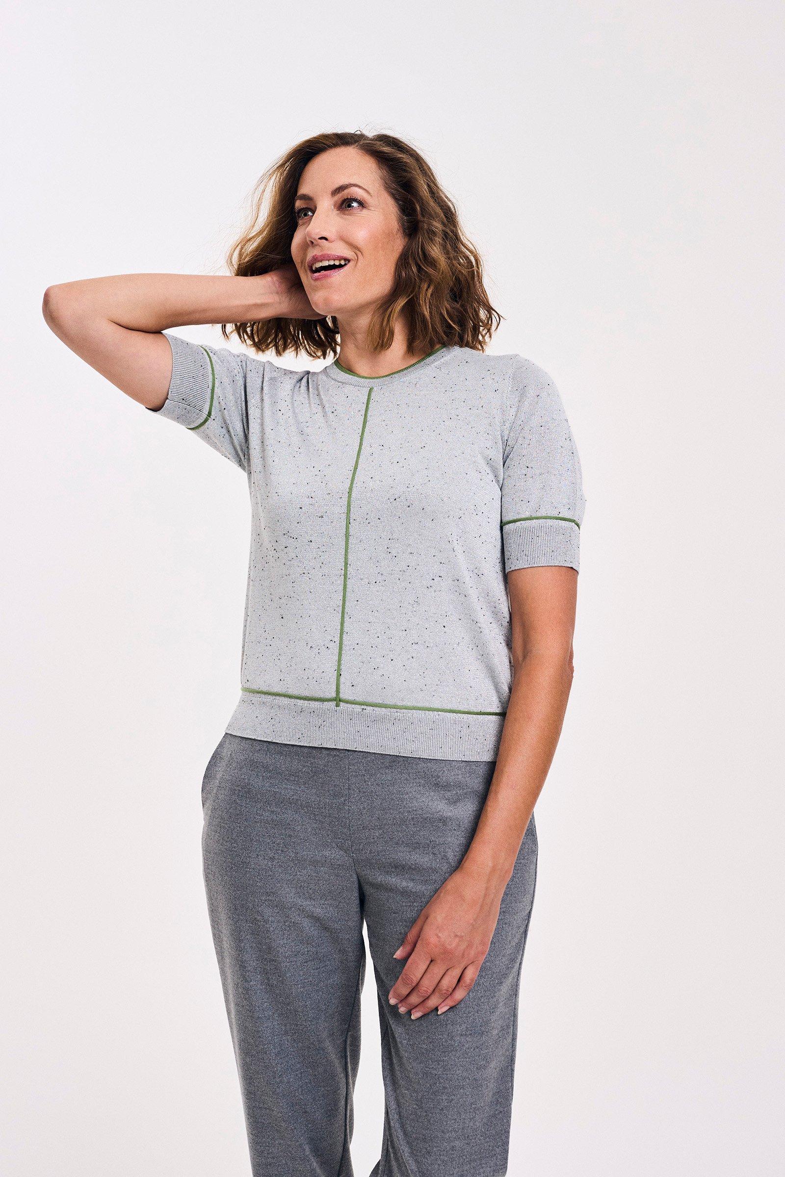 Pull manches courtes bords contrastants - null - may