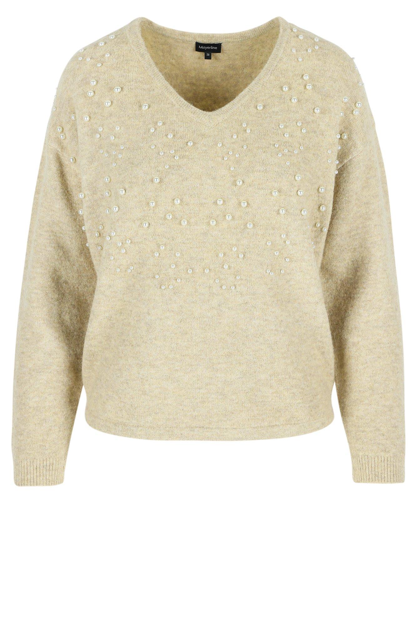 Pulls - Pull col en V avec perles