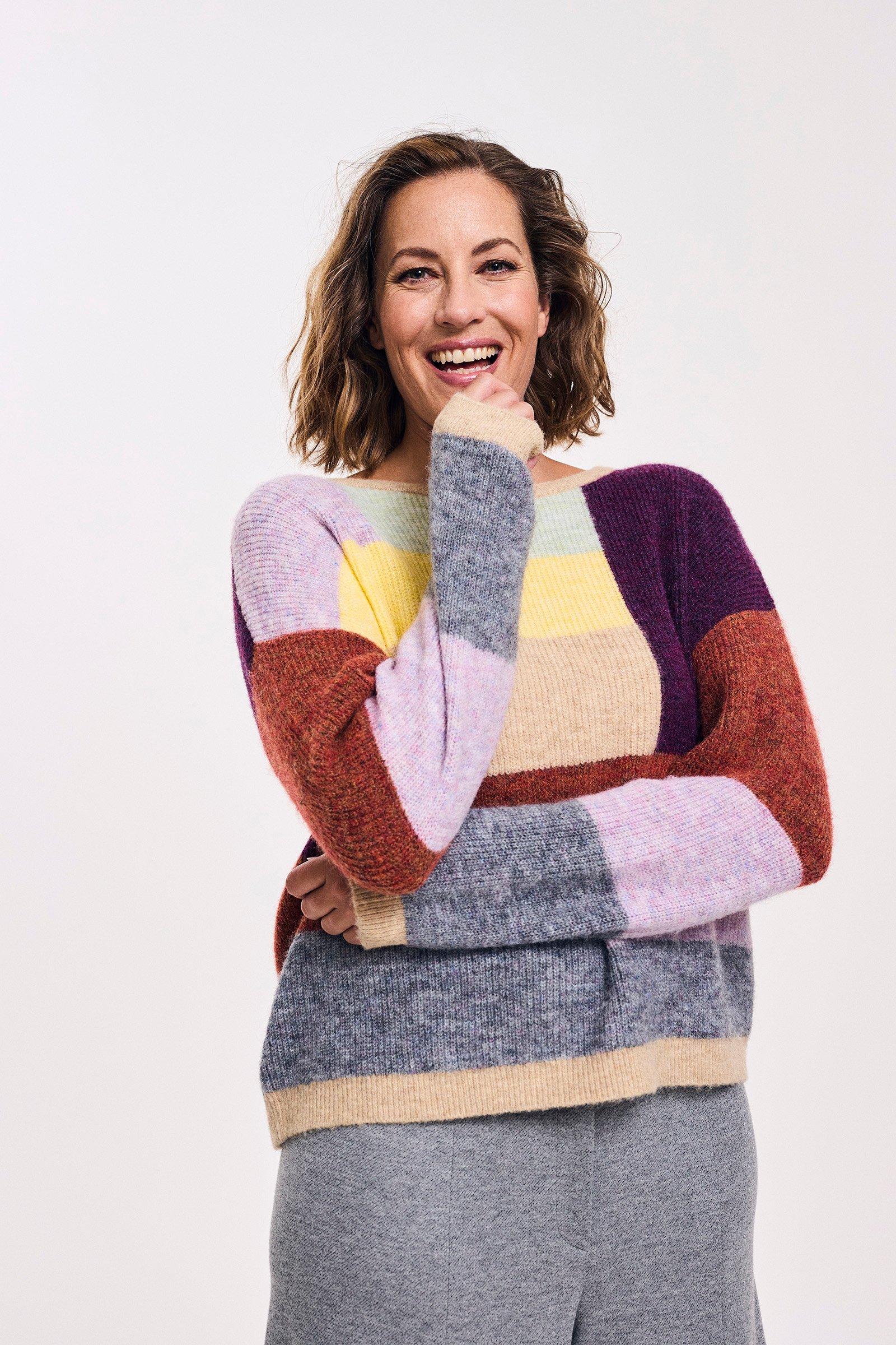 Oversized colourblocking trui - null - may