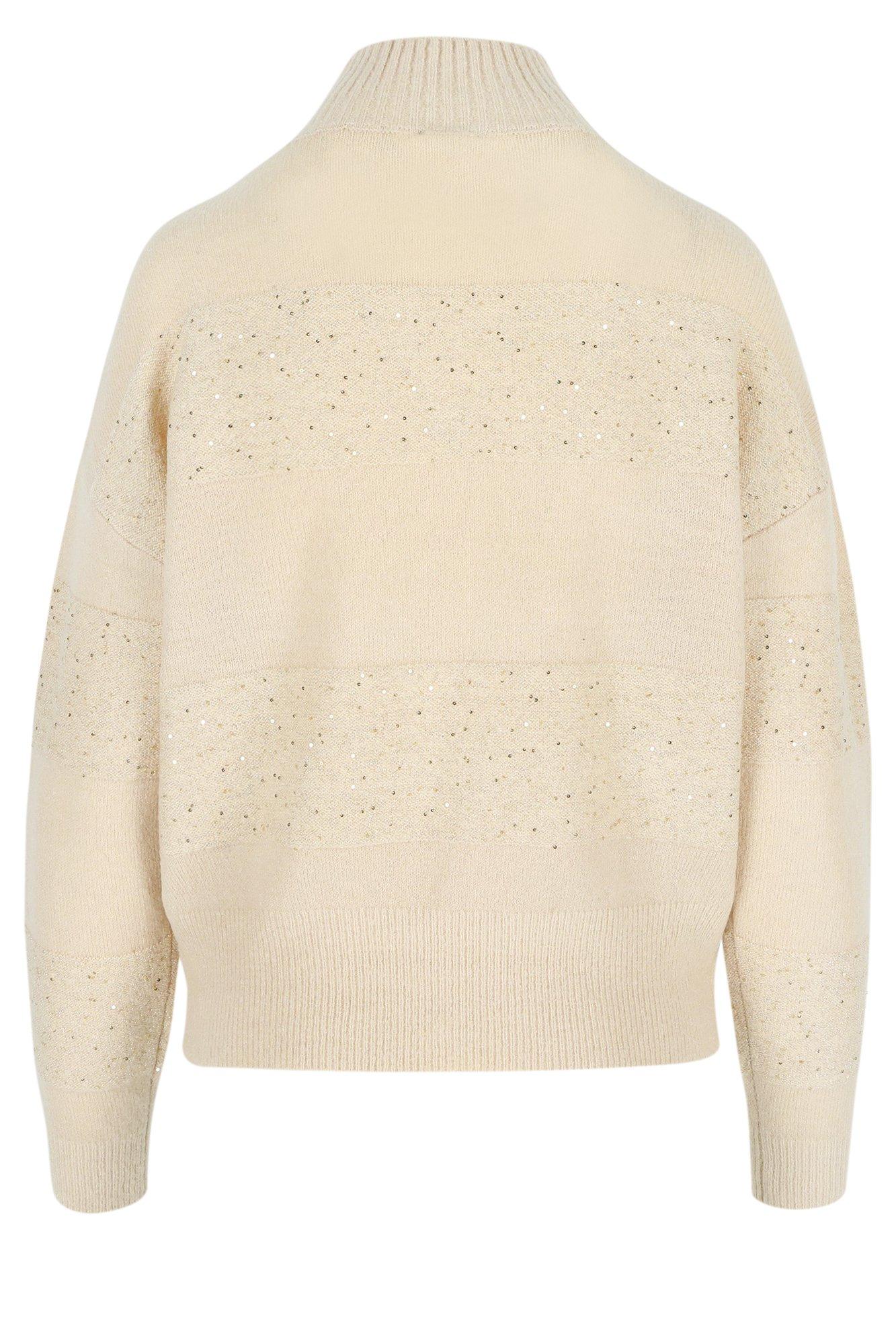 Pulls - Pull col montant à paillettes