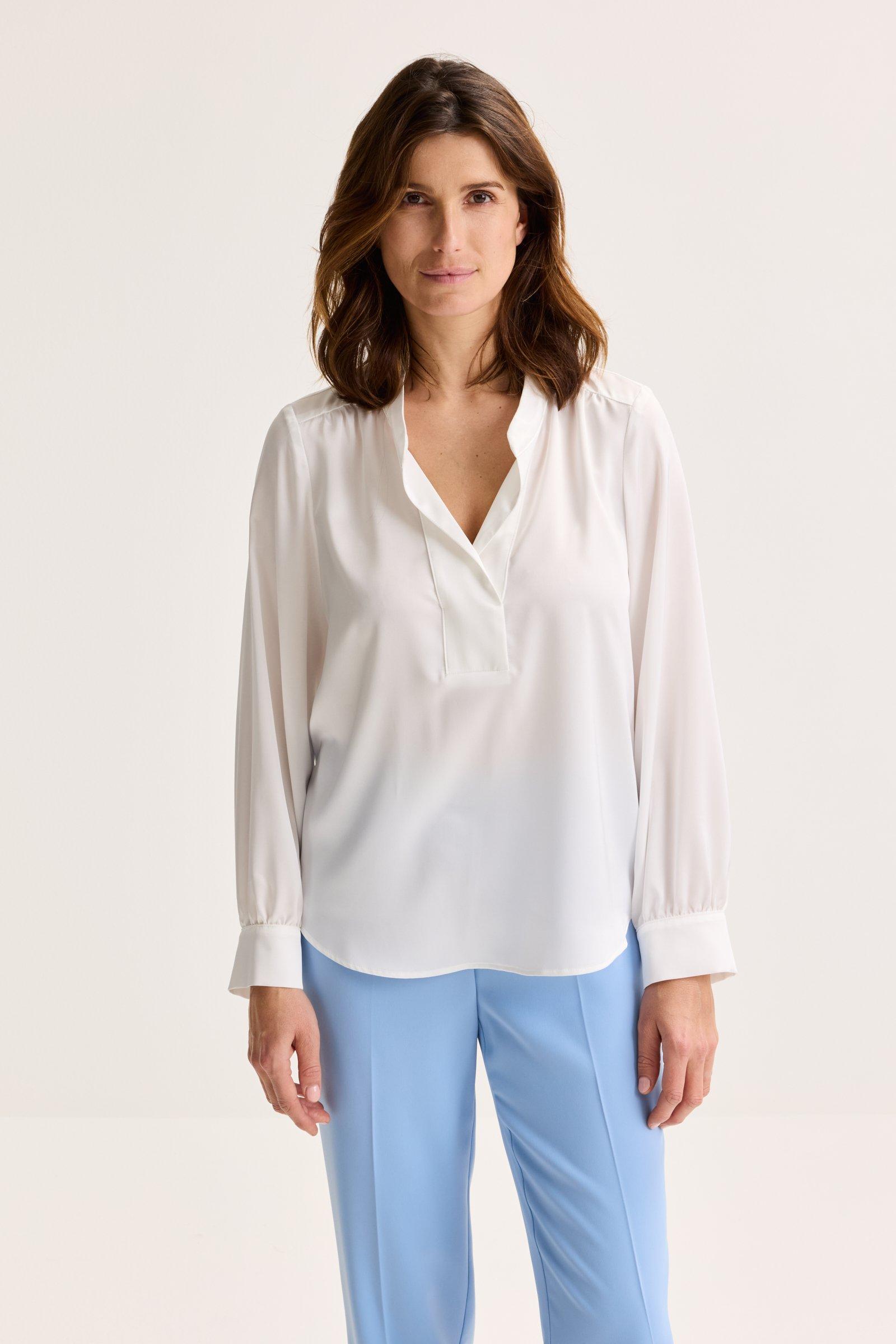 Blouse in elastisch satijn - null - may