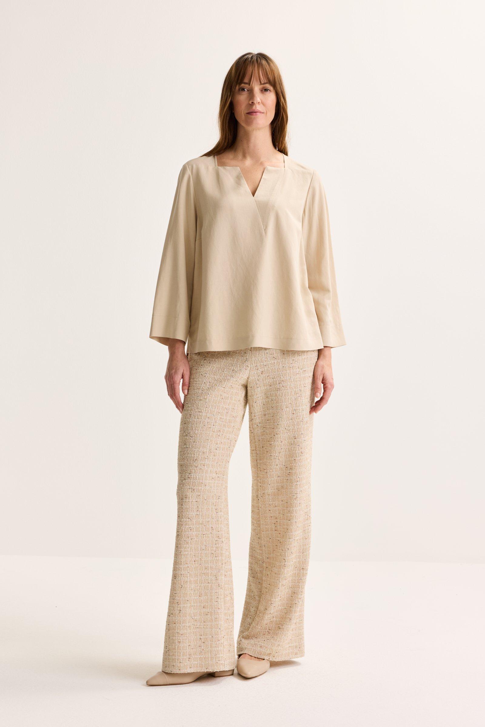 Chemises - Blouse tunique ample en mélange lin