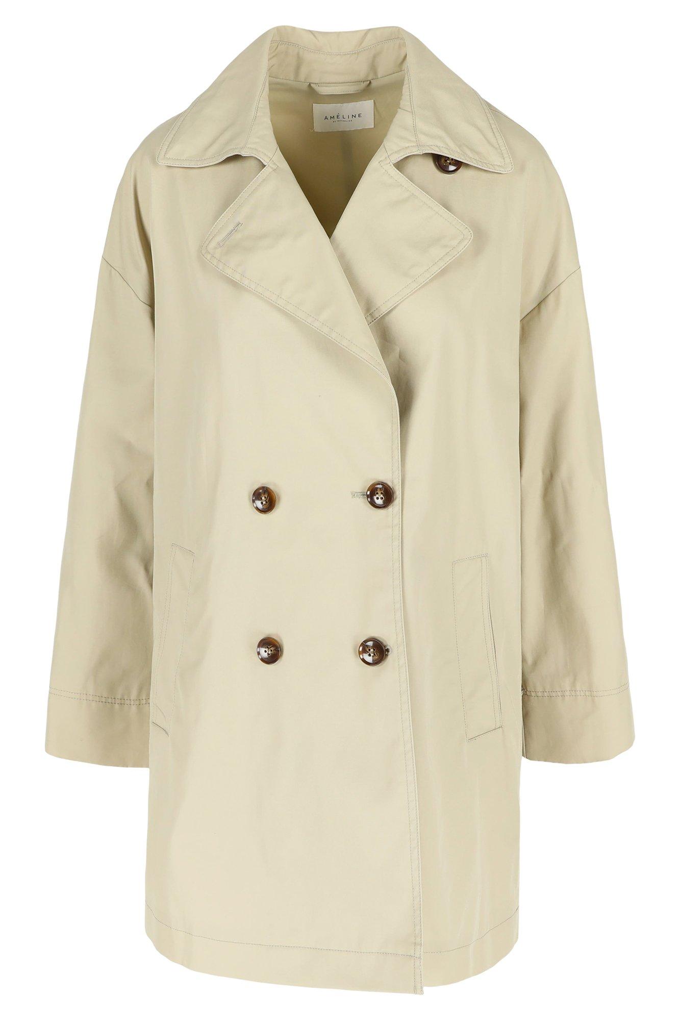 Manteaux - Trenchcoat évasé court en gabardine fine