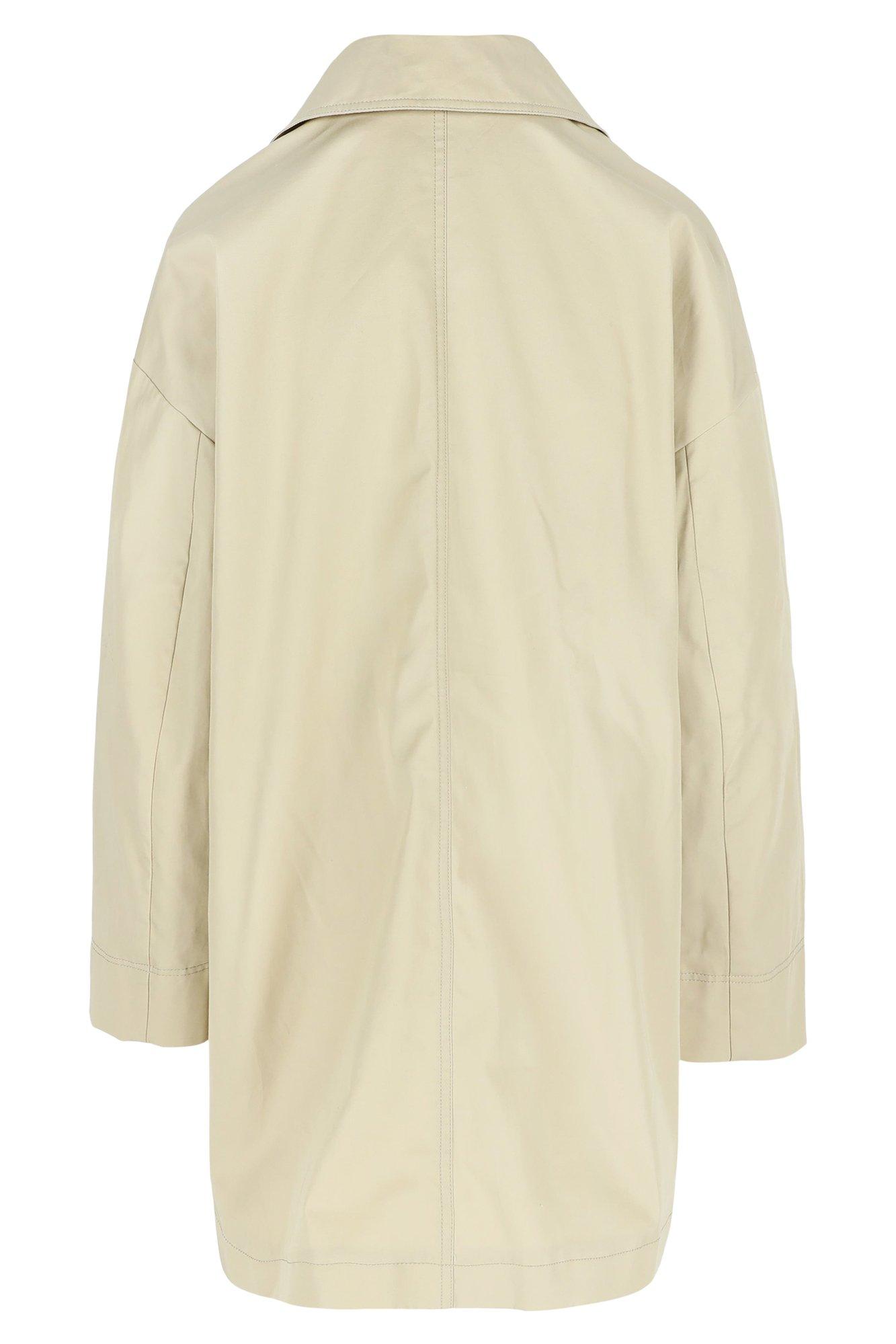 Manteaux - Trenchcoat évasé court en gabardine fine