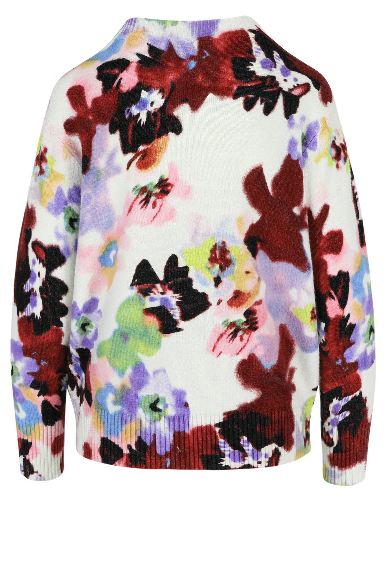 Truien - V-halstrui met bloemenprint