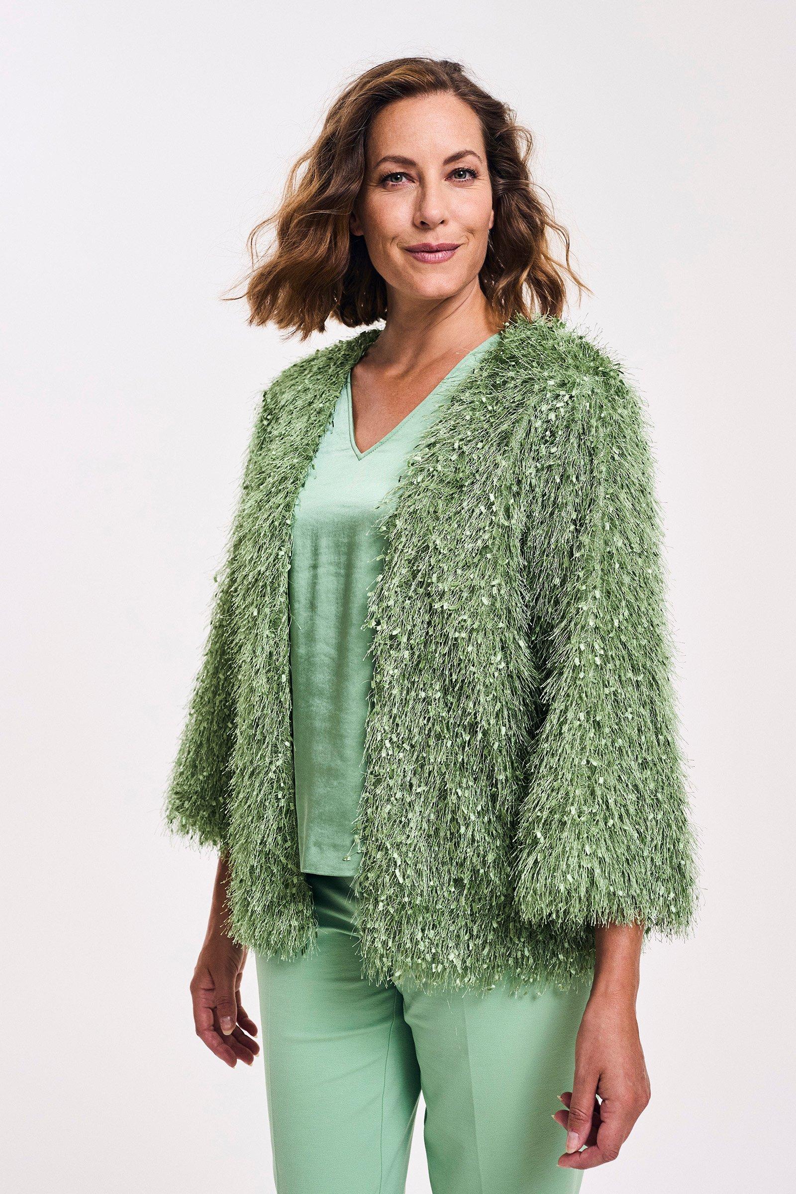 Cardigan à effet plumes - null - may