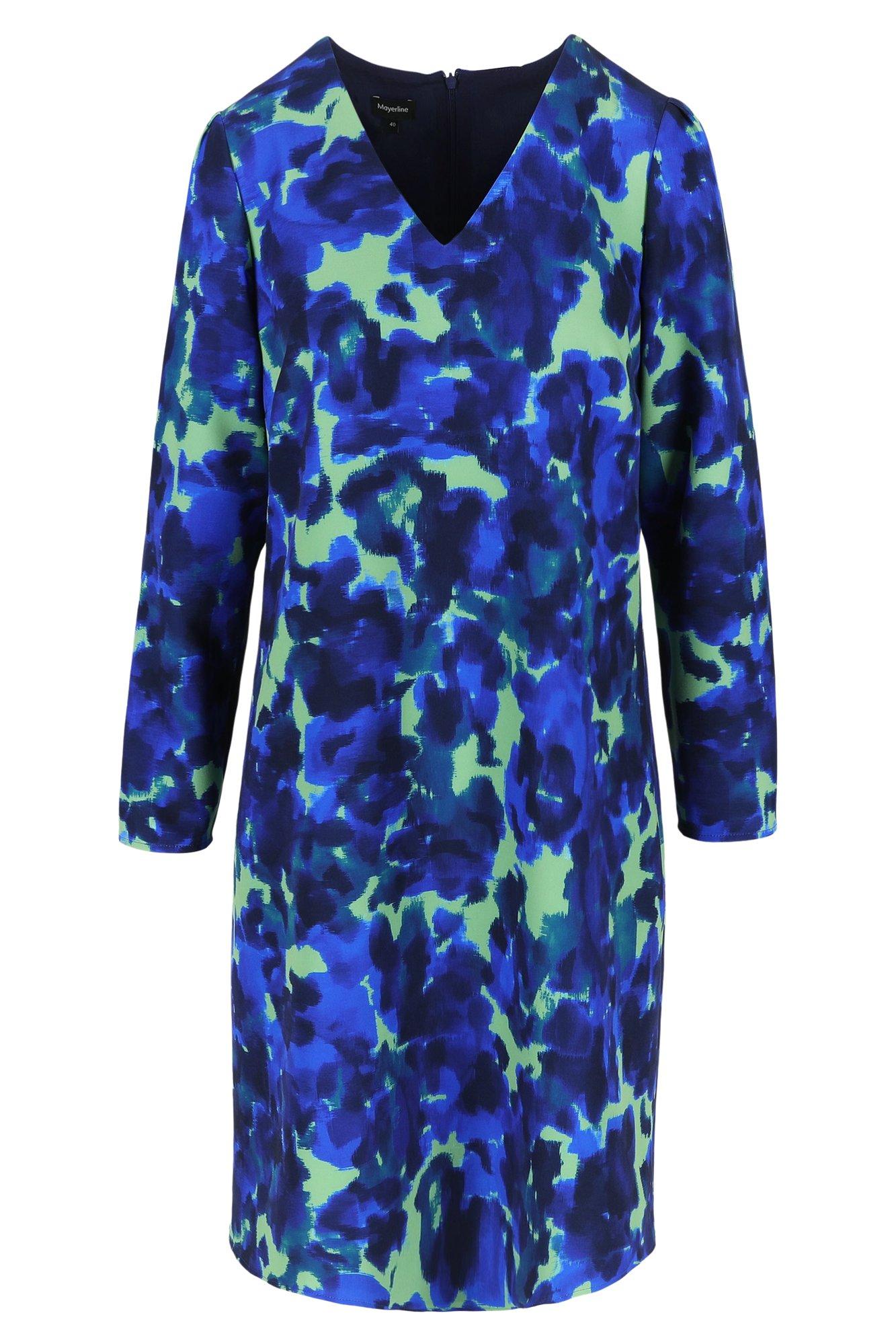 Kleedjes - Jurk in scuba met aquarelprint