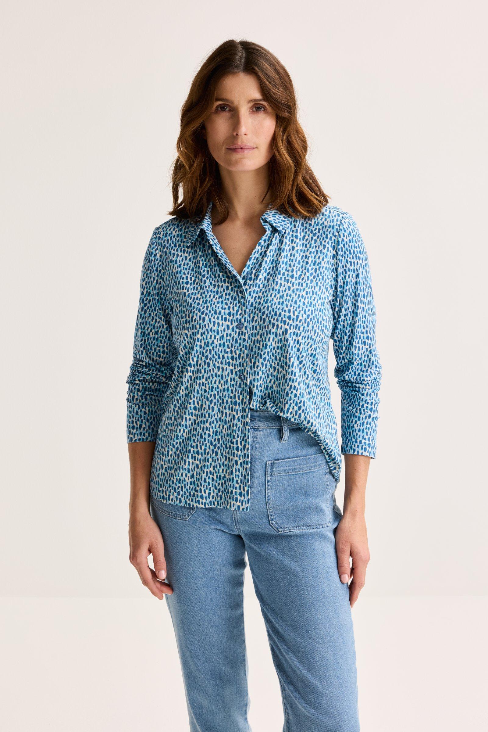 Easy care jersey blouse - may