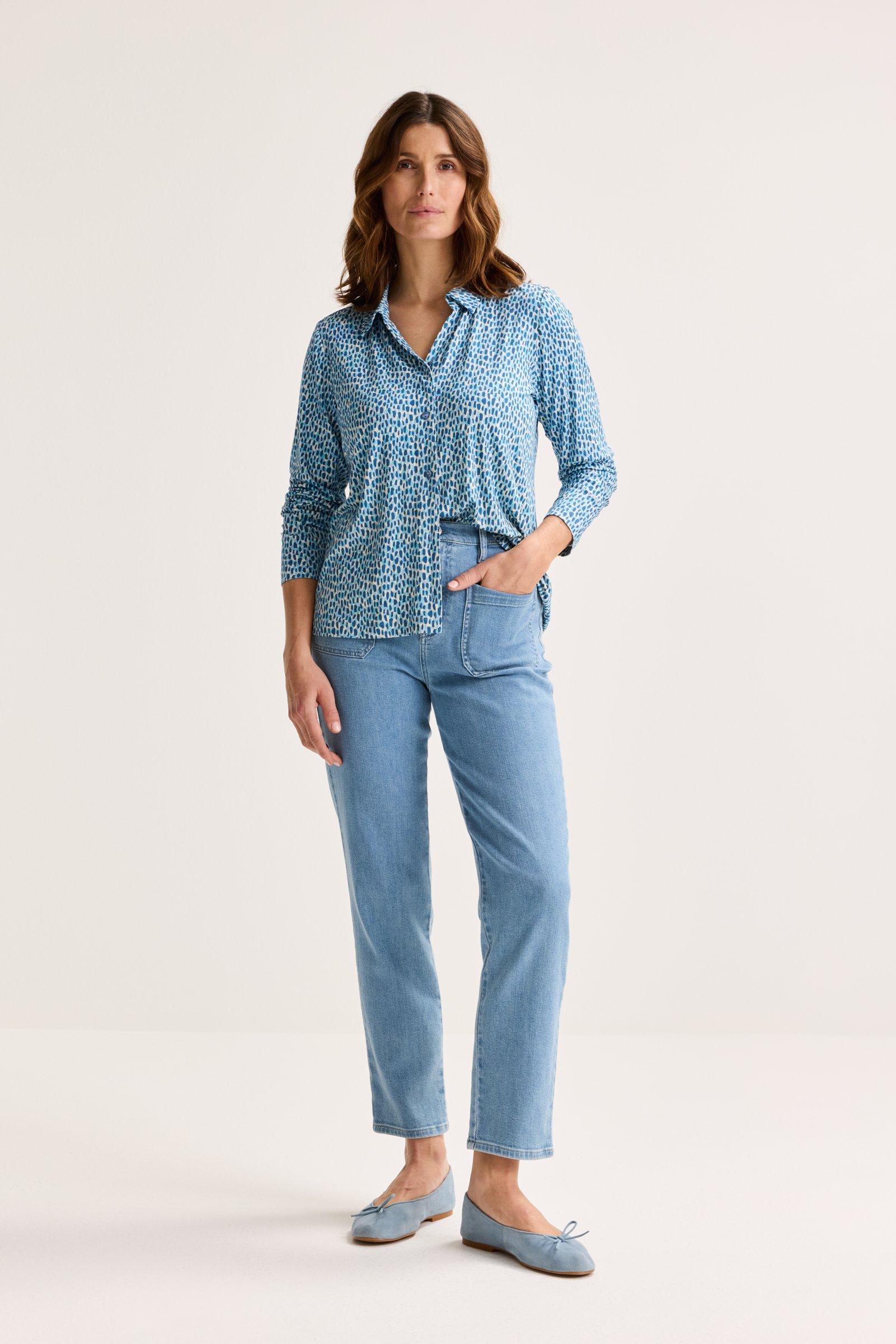 Hemden - Easy care jersey blouse
