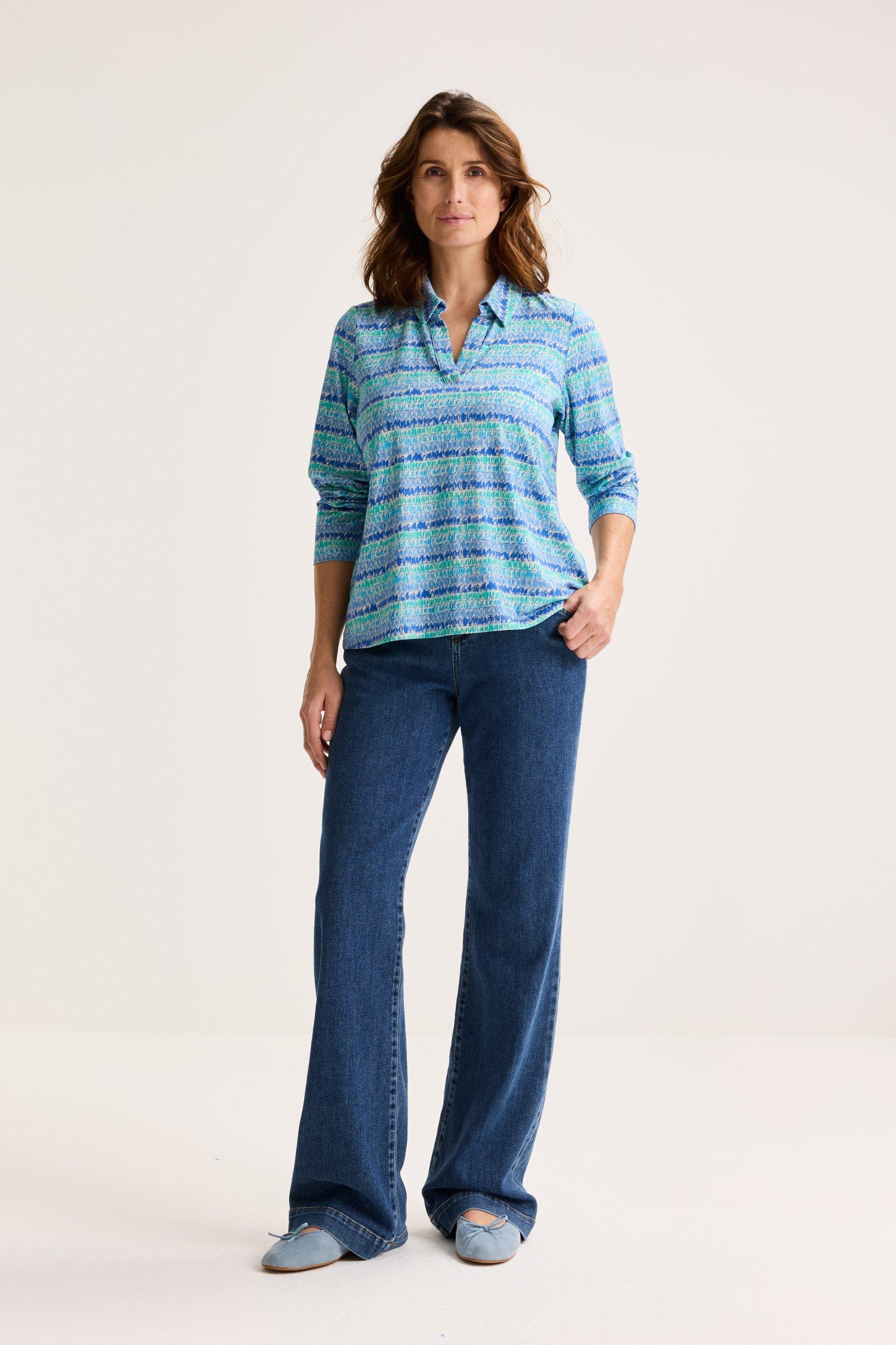 Straight jeans met hoge taille in stretchdenim