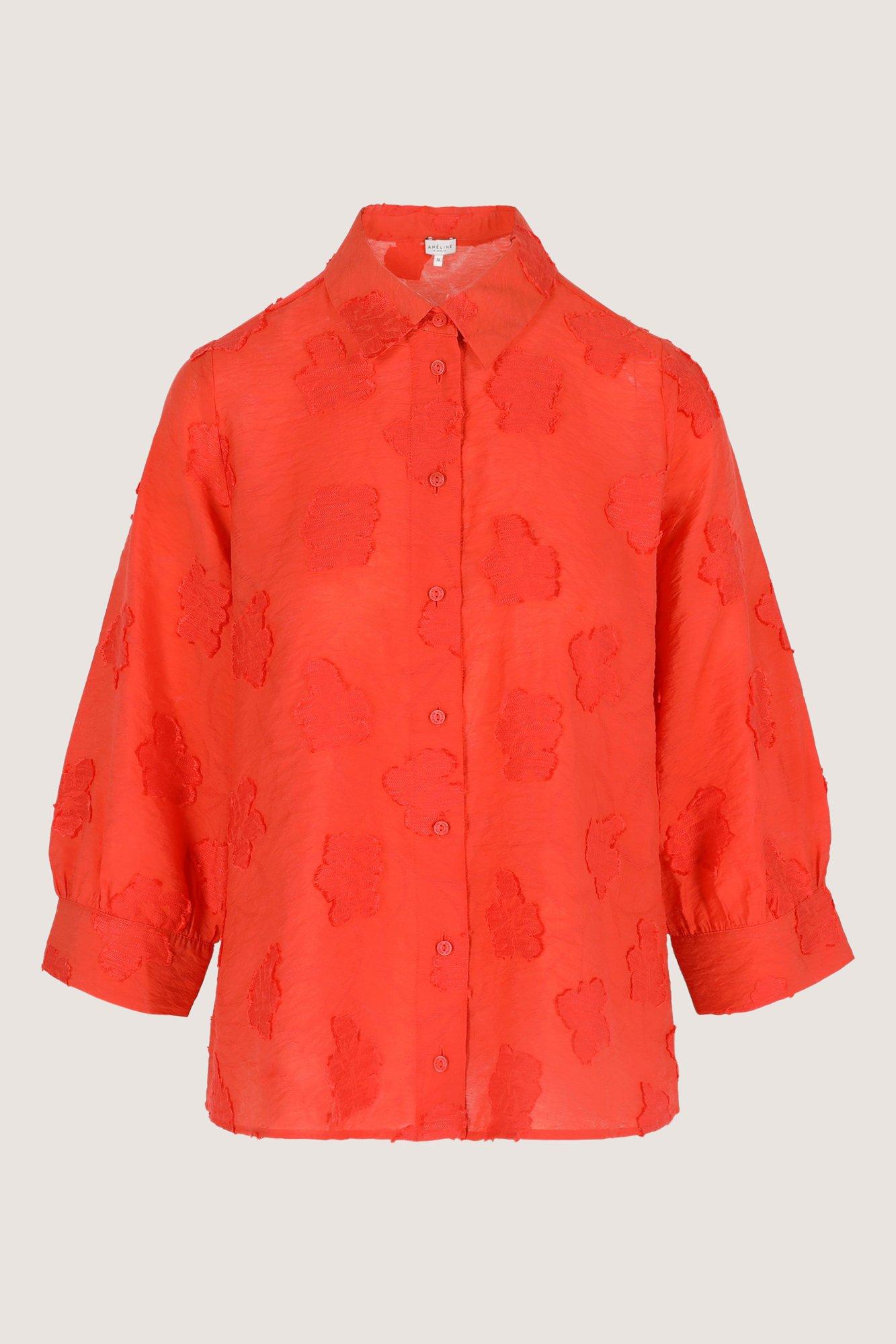 Améline Hemdblouse In Voile Met Jacquard