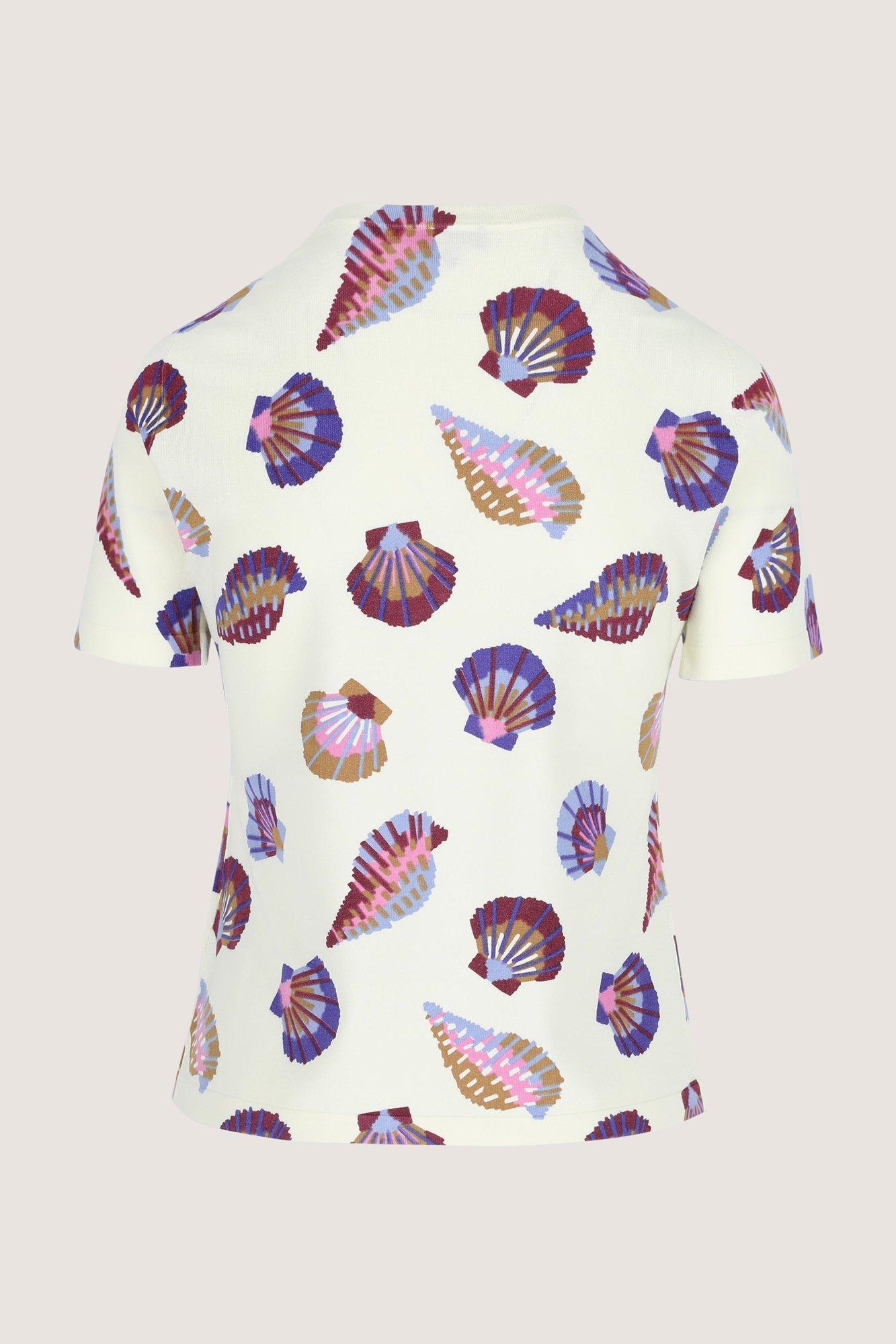 Truien - Trui met schelpmotief en korte mouw