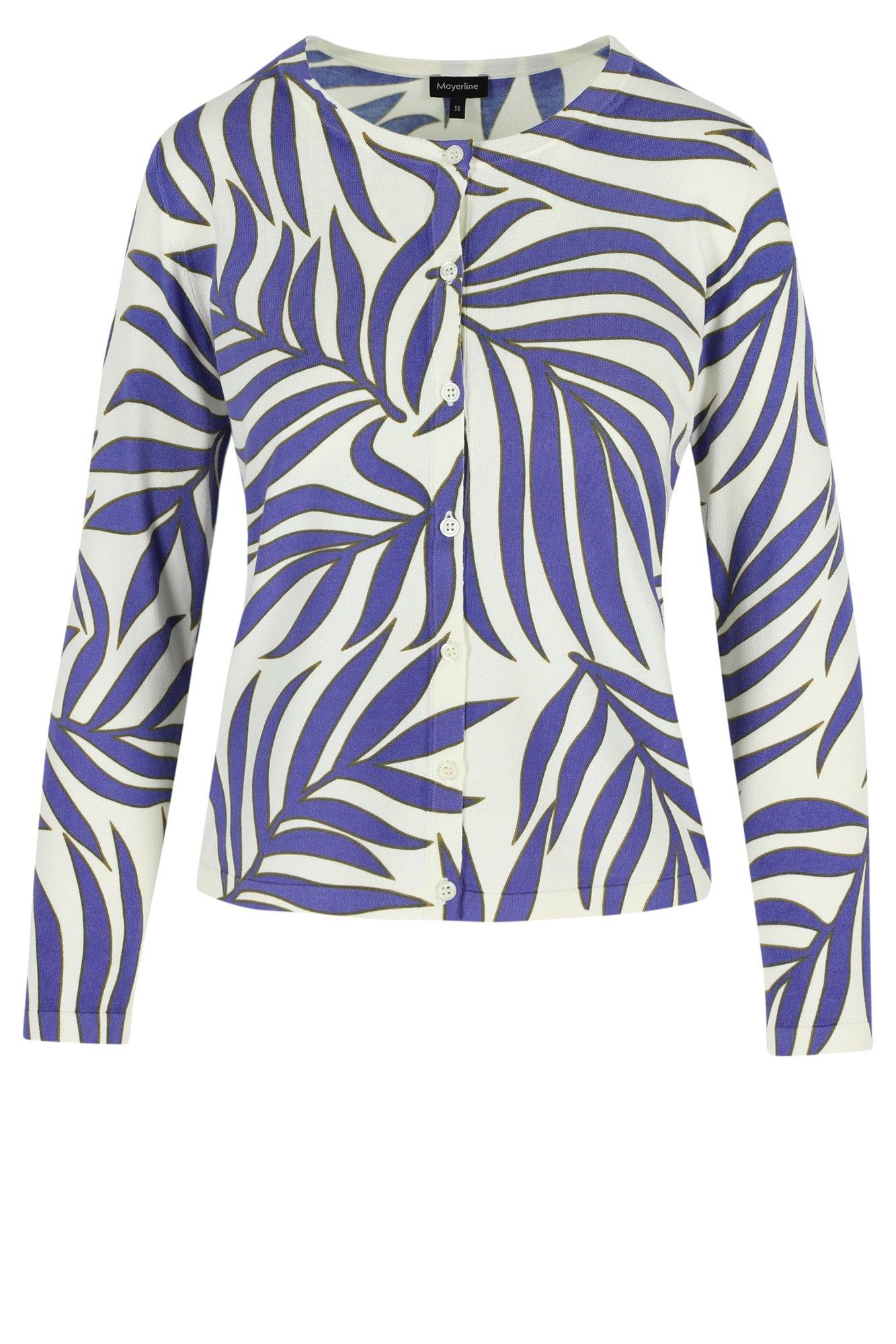 Cardigan - Tweekleurige cardigan met ronde hals