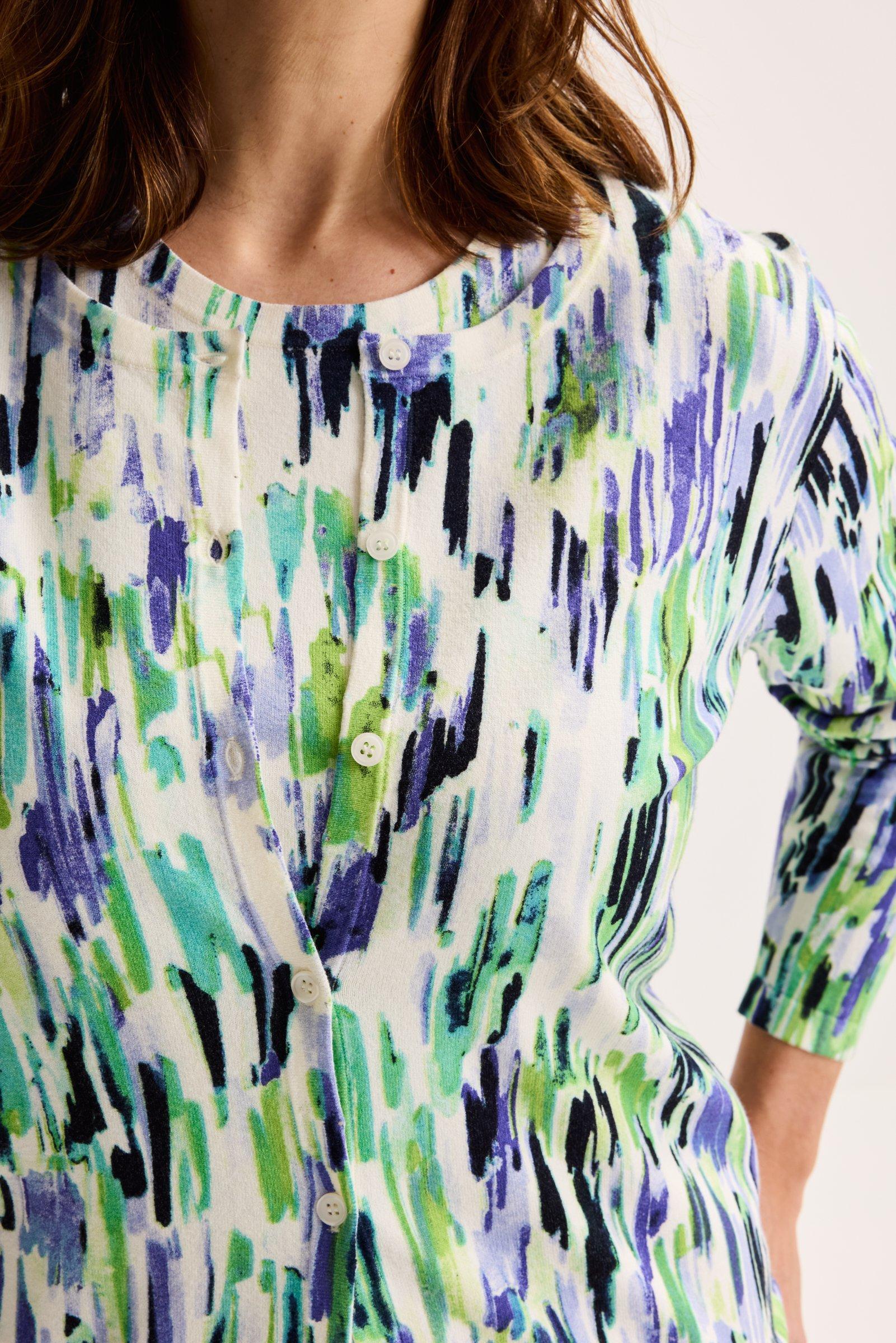 Cardigan - Printcardigan met ronde hals
