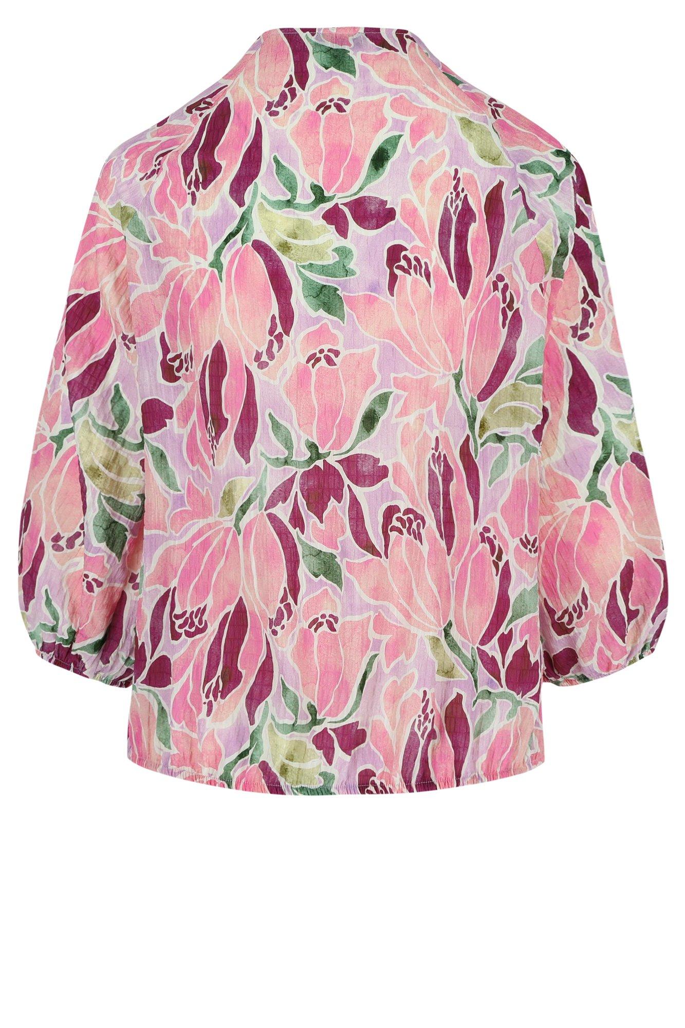 Chemises - Blouse sur élastique en seersucker à motif floral