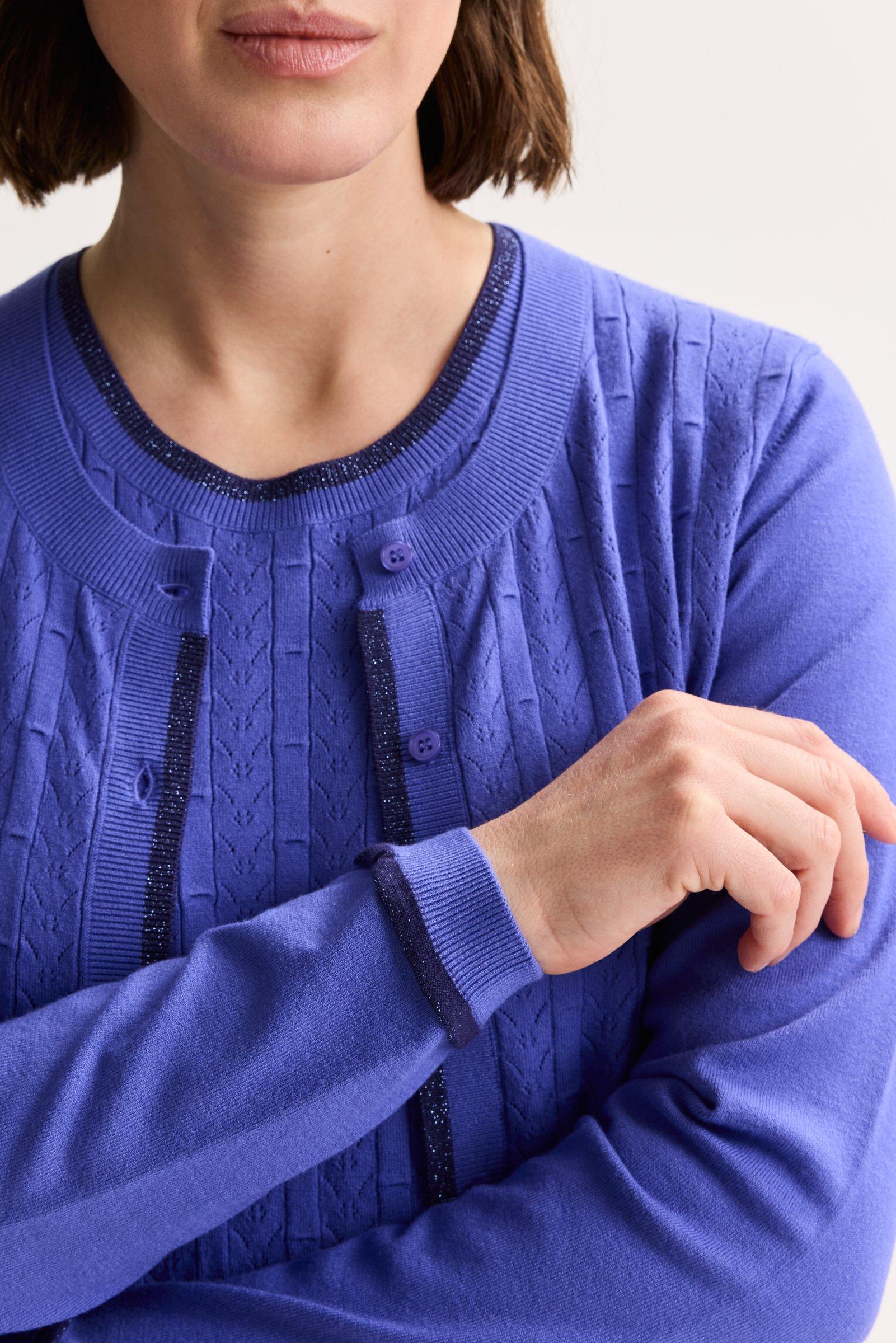Cardigan - Korte cardigan met kabelmotief