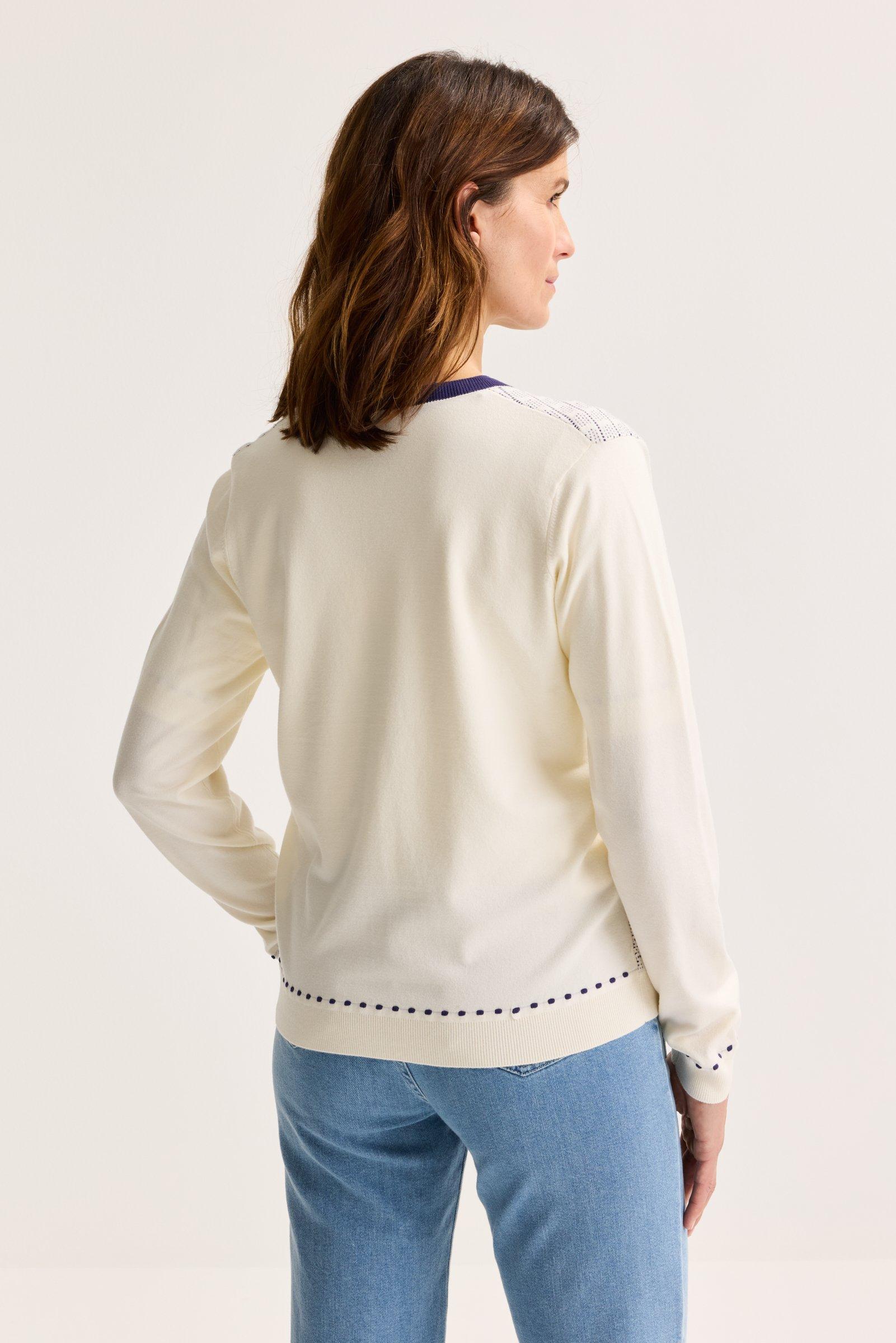 Cardigans - Cardigan jacquard col en V bicolore