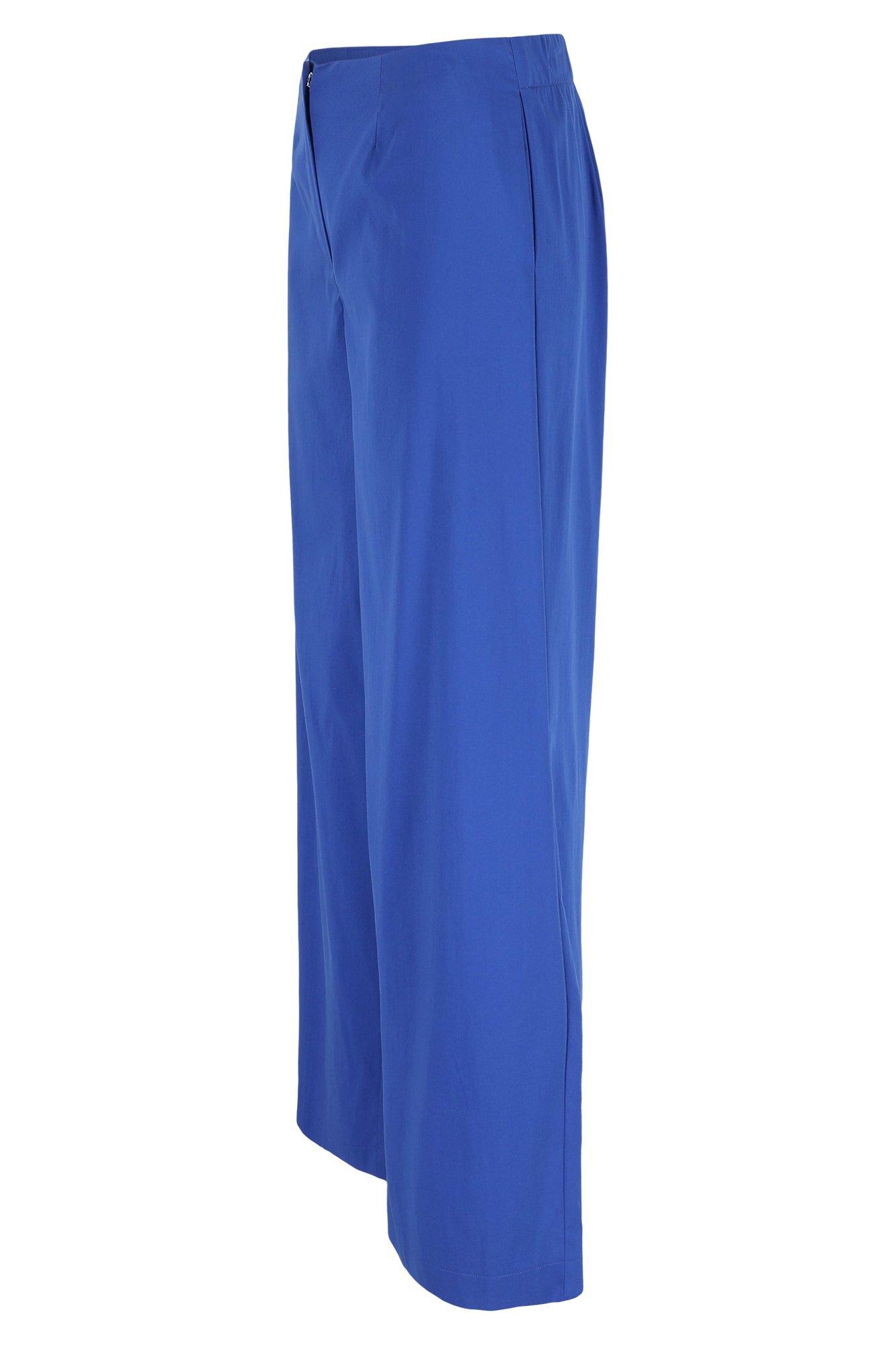 Broeken - Wijde broek in fijn stretchkatoen