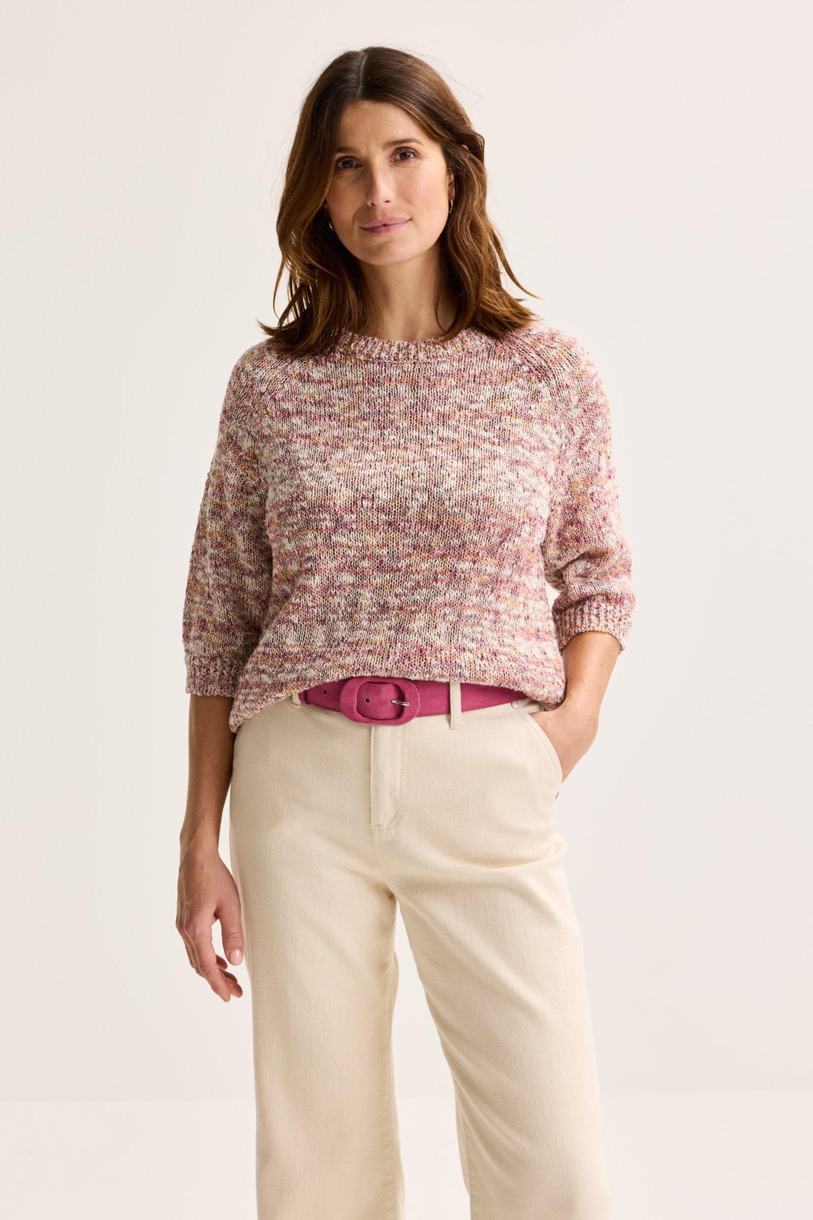 Pull chiné à col en V - null - may