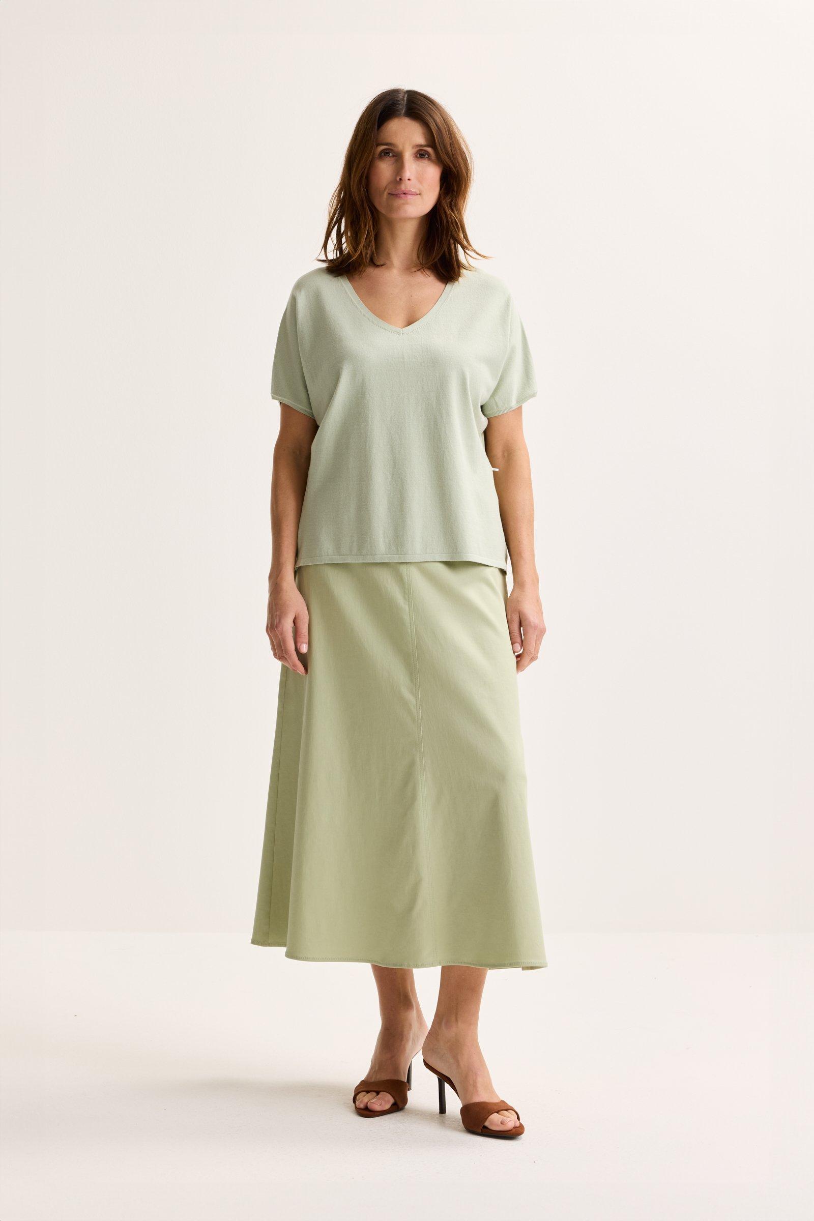 Pulls - Pull manches courtes dos froncé en satin