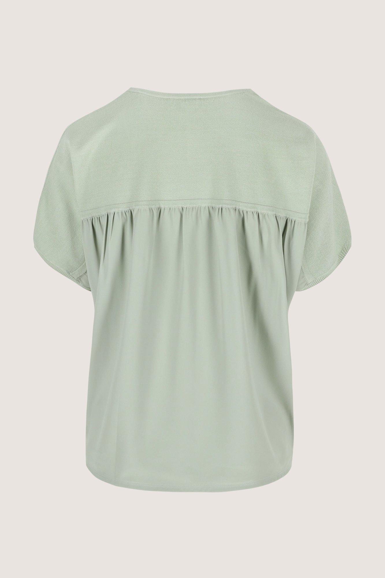 Pulls - Pull manches courtes dos froncé en satin