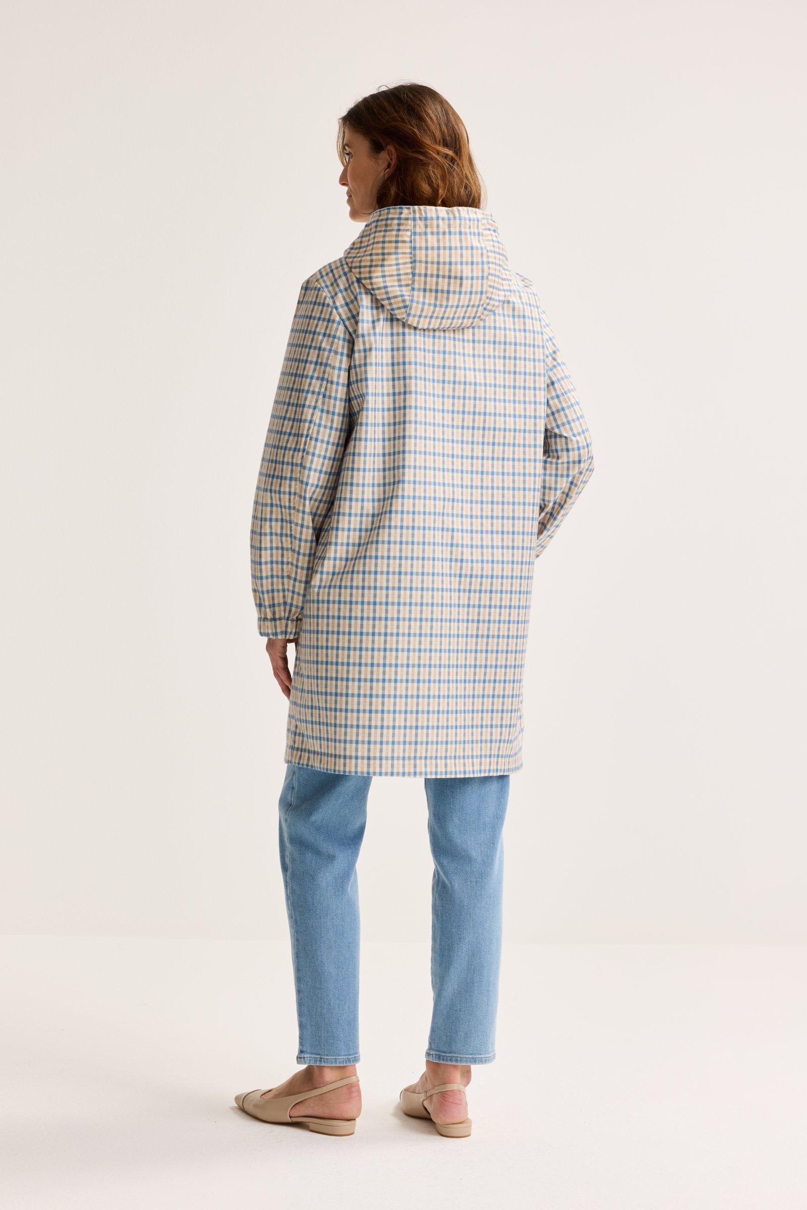 Parka's - Geruite dunne parka met kap