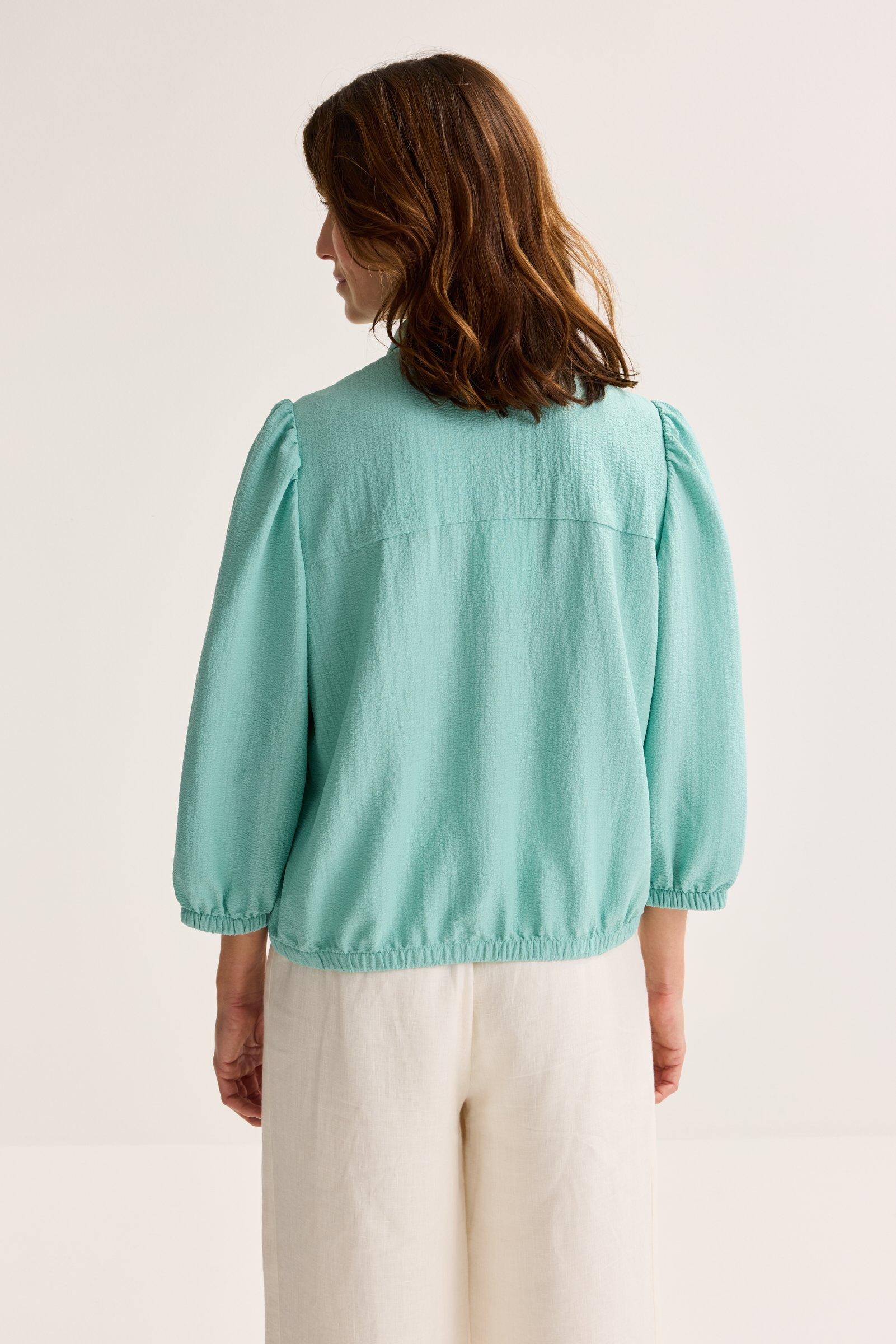 Hemden - Crinkle hemdblouse op elastiek