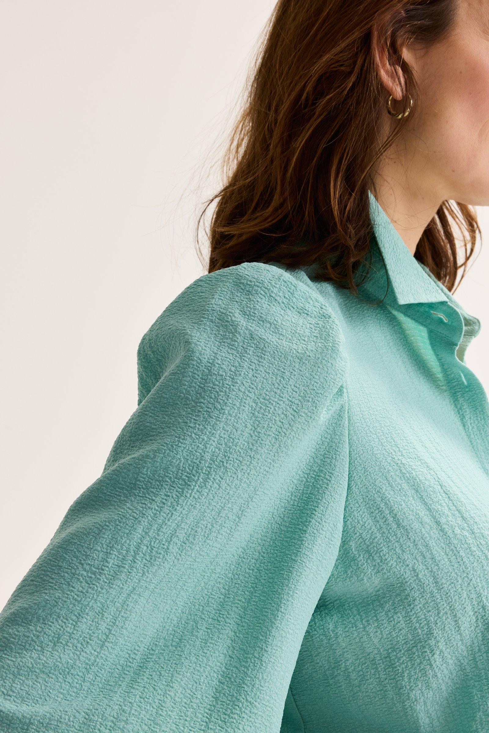 Hemden - Crinkle hemdblouse op elastiek