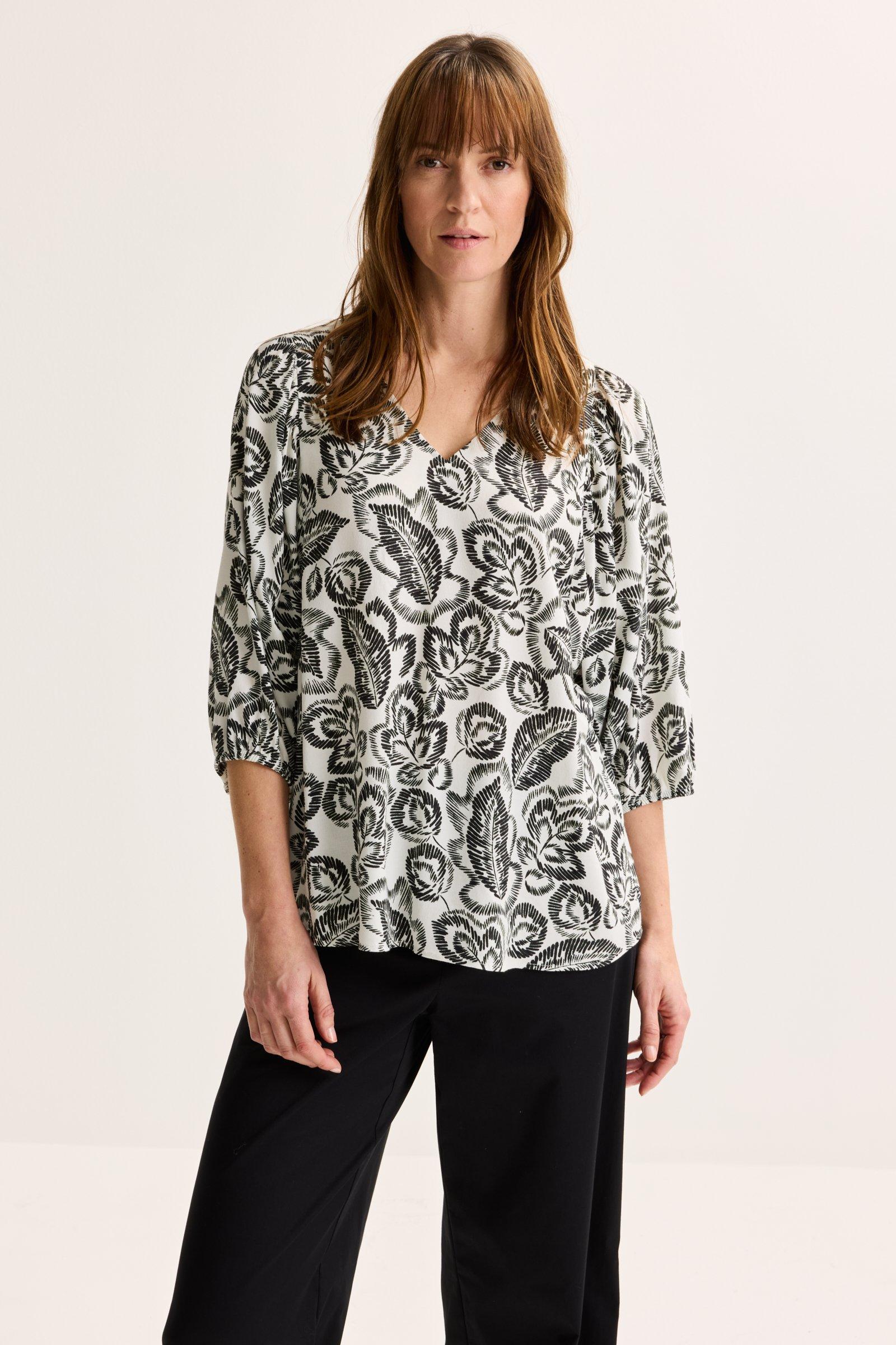 Blouse bicolore en crêpe - null - may