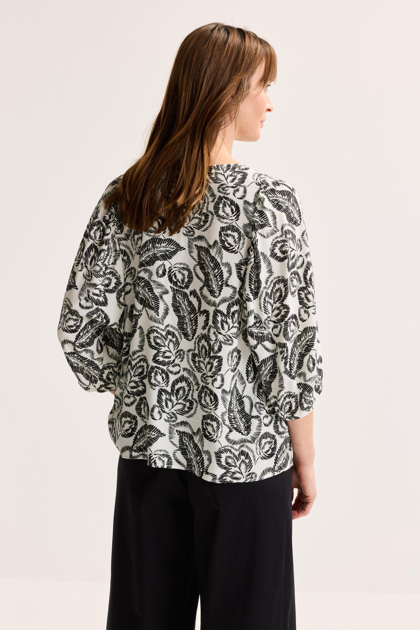 Chemises - Blouse bicolore en crêpe