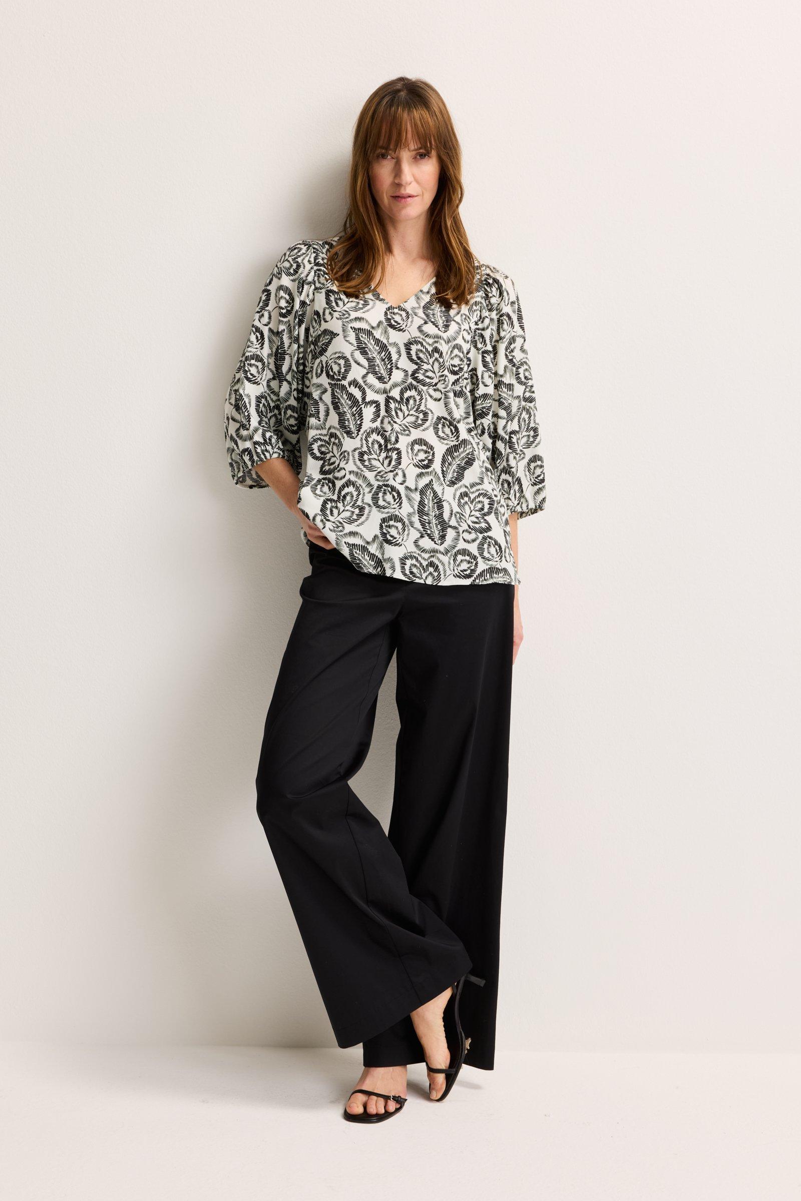 Chemises - Blouse bicolore en crêpe