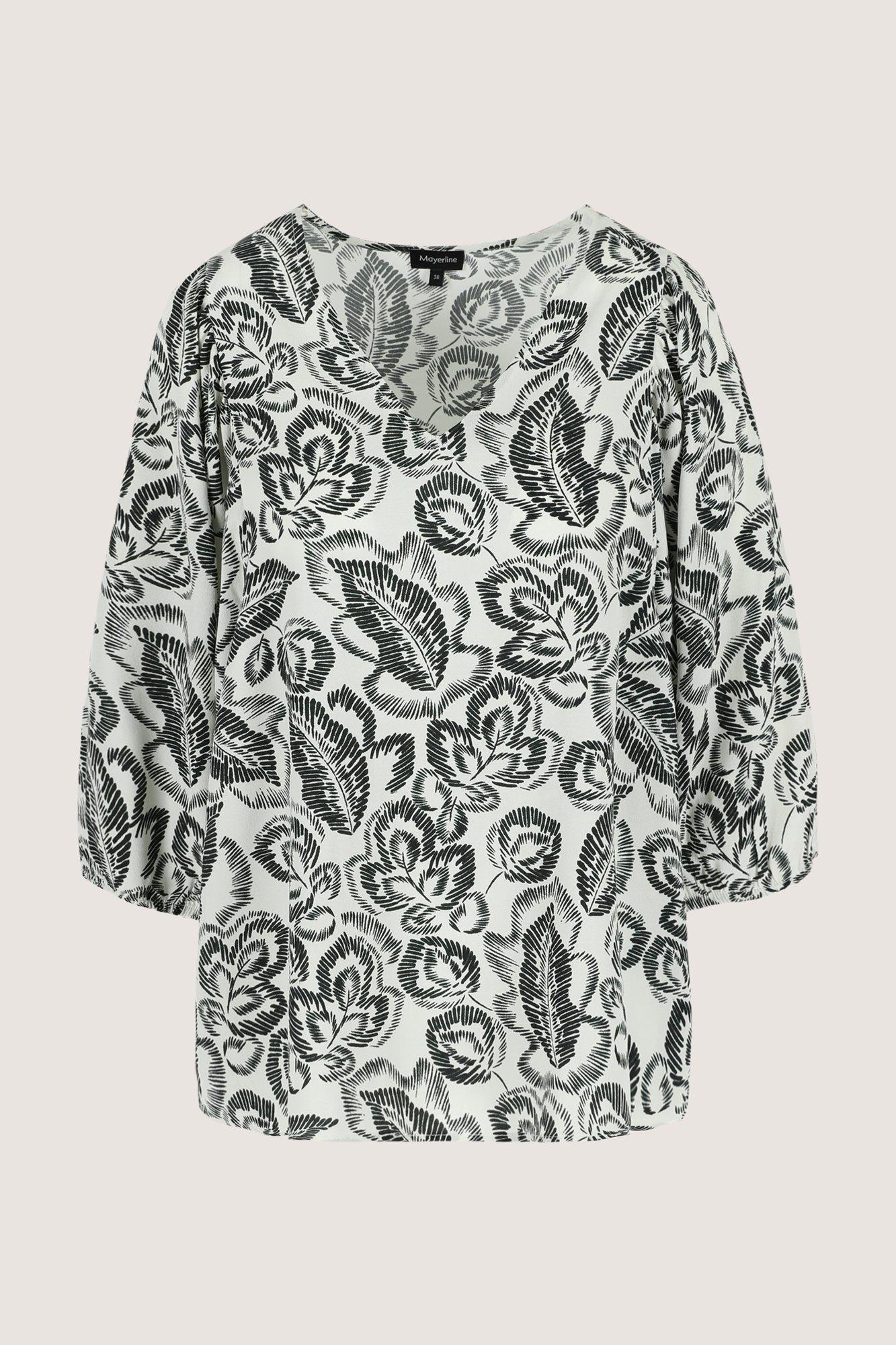 Chemises - Blouse bicolore en crêpe