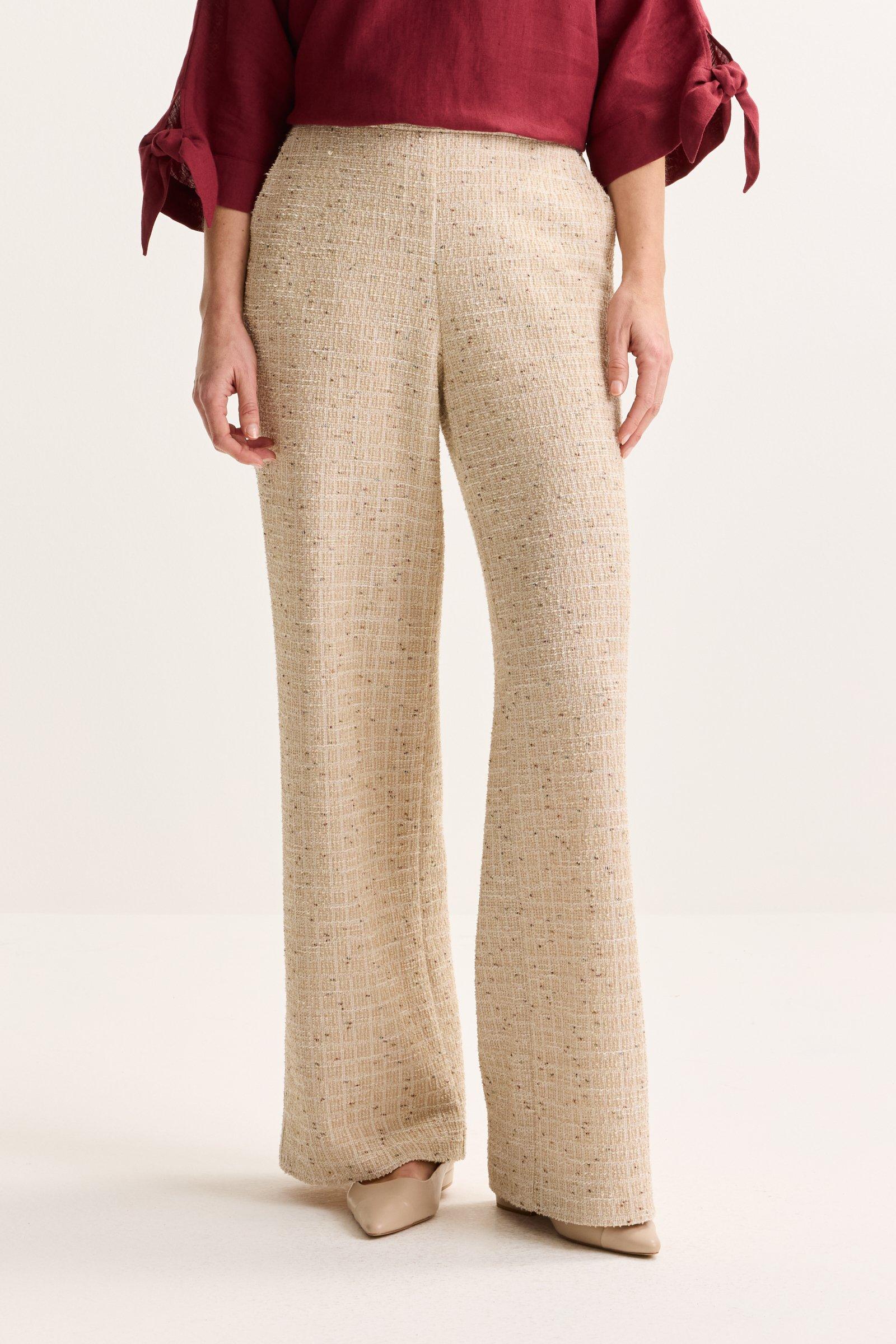 Broeken - Wijde broek in tweed met lurex