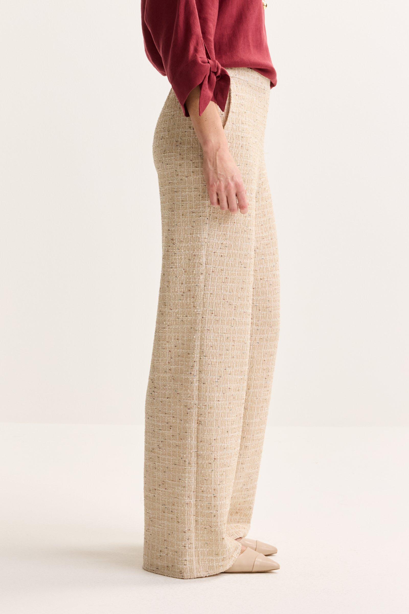 Broeken - Wijde broek in tweed met lurex