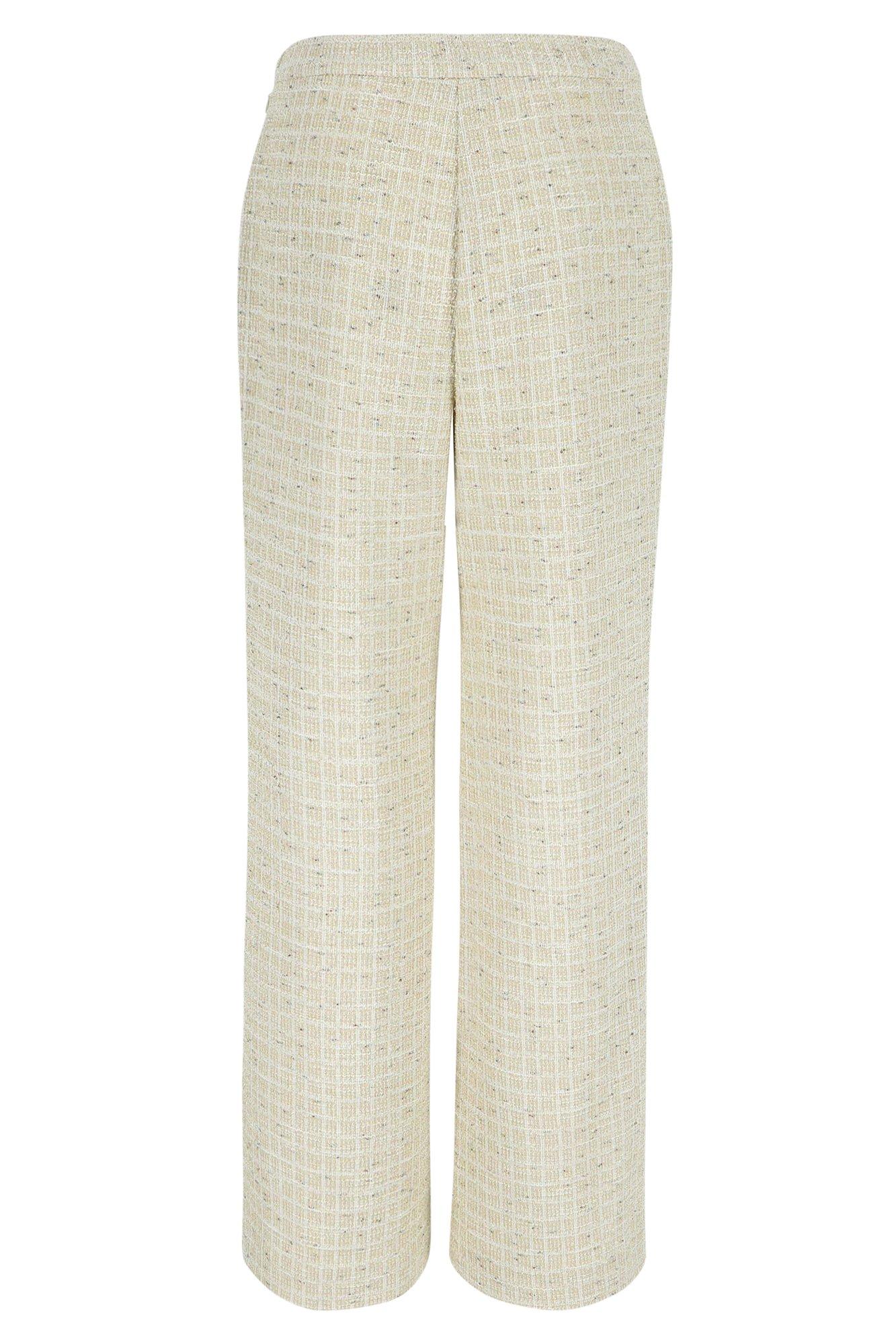 Broeken - Wijde broek in tweed met lurex