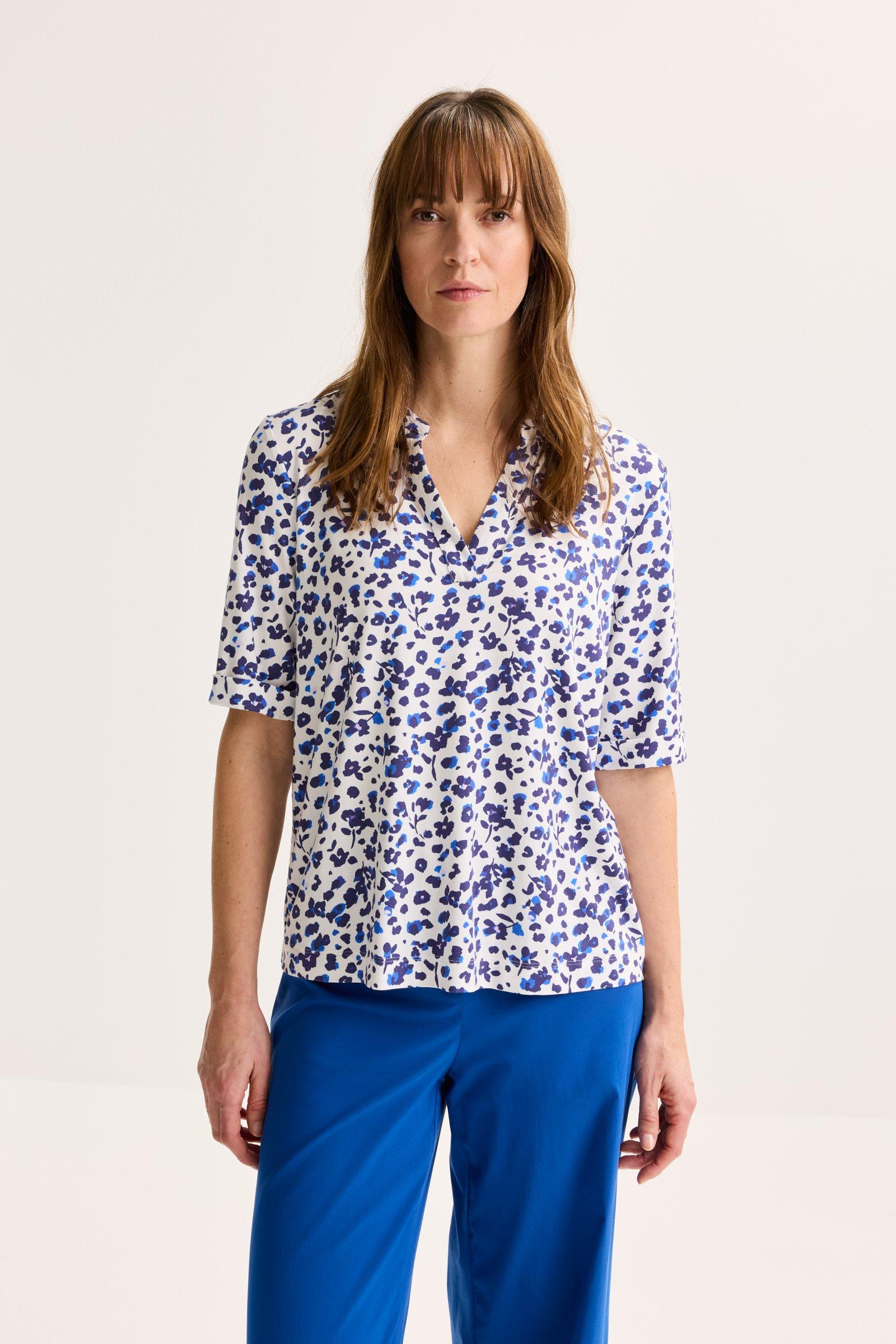 Jersey printblouse met korte mouwen - null - may