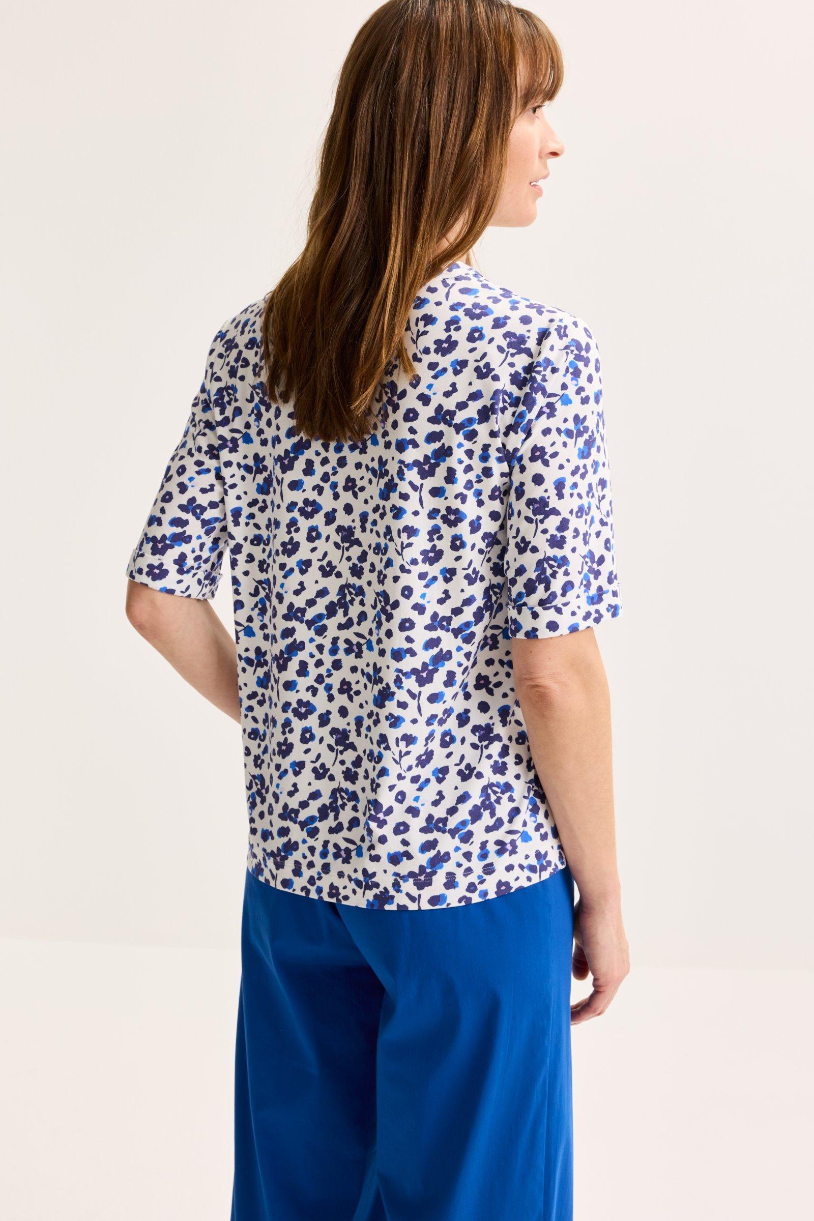 Hemden - Jersey printblouse met korte mouwen