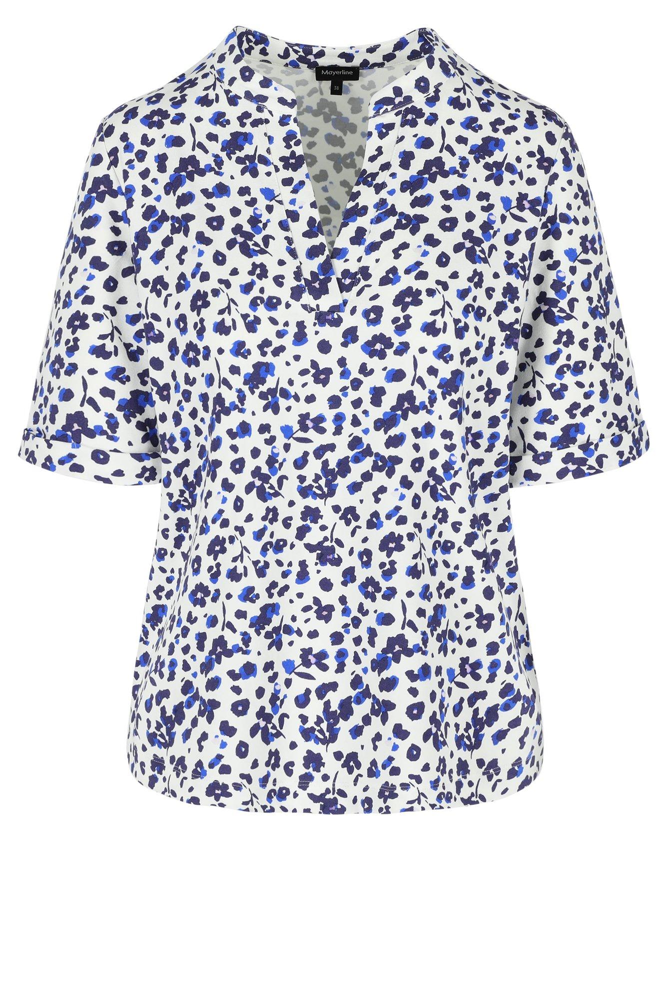 Hemden - Jersey printblouse met korte mouwen