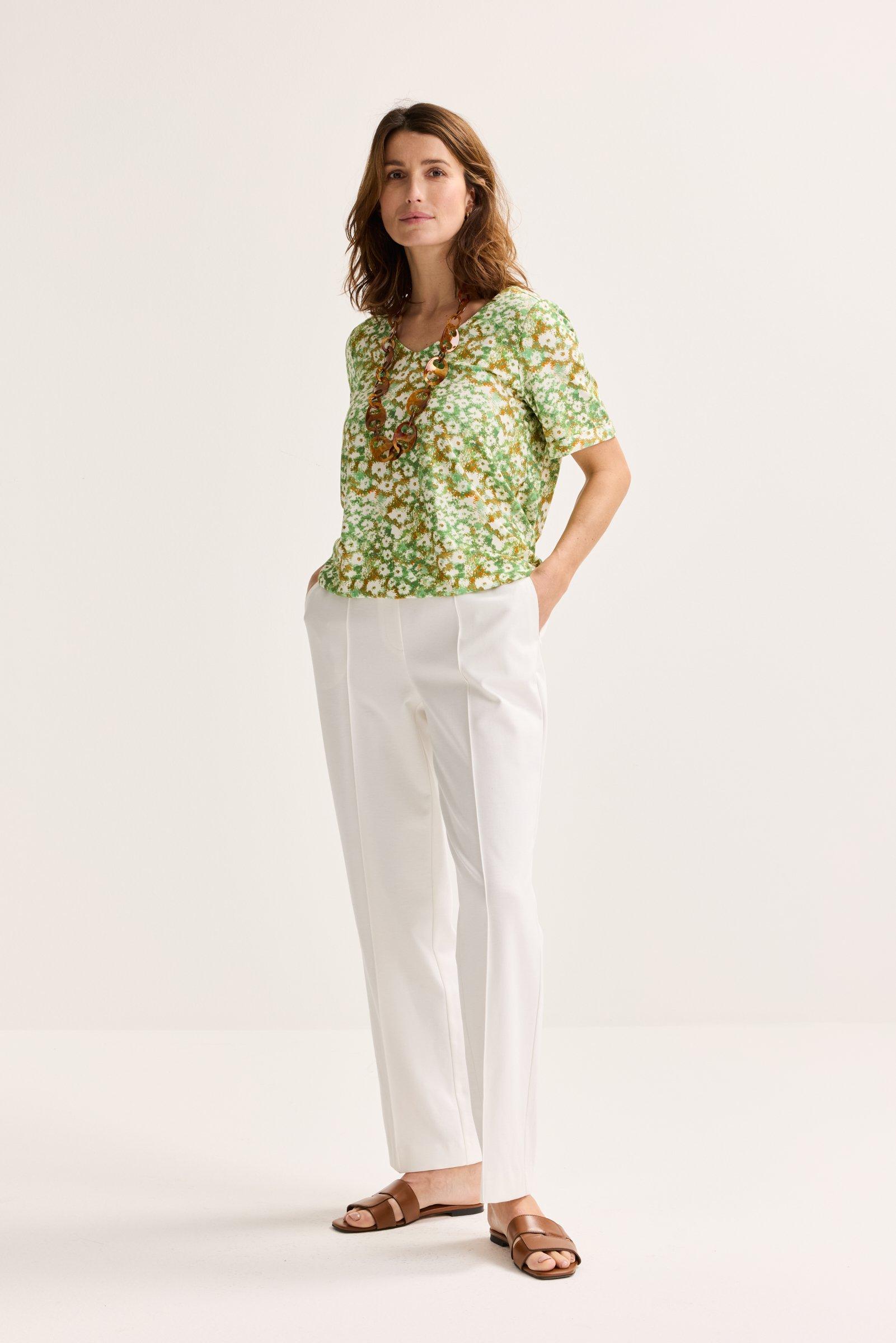 Broeken - Easy care broek in Milano-jersey