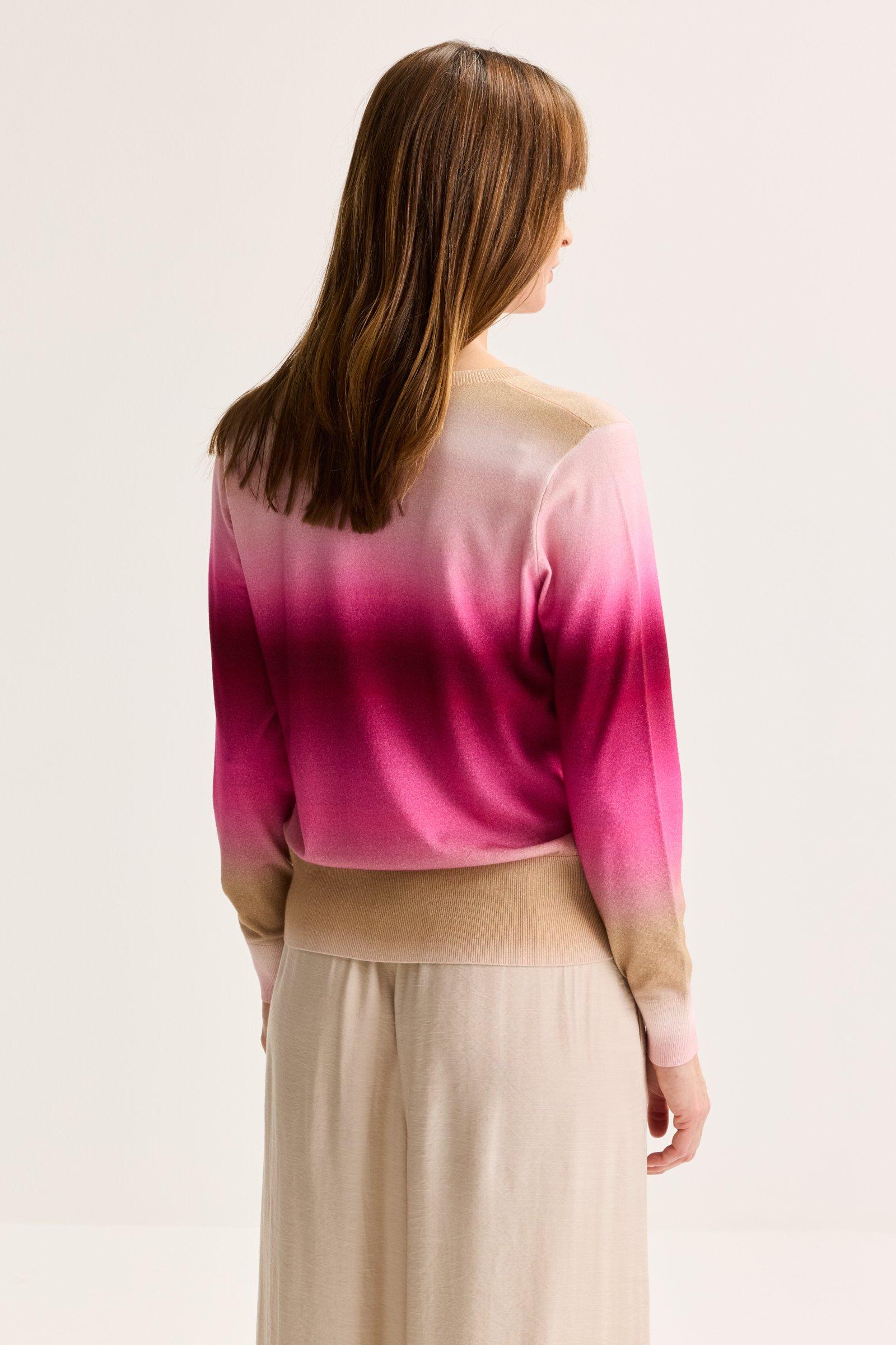 Pulls - Pull col en V à motif dégradé