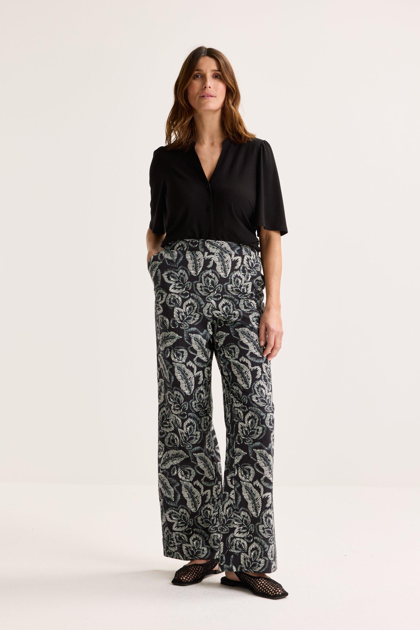 Pantalon noir et blanc en pur coton - null - may