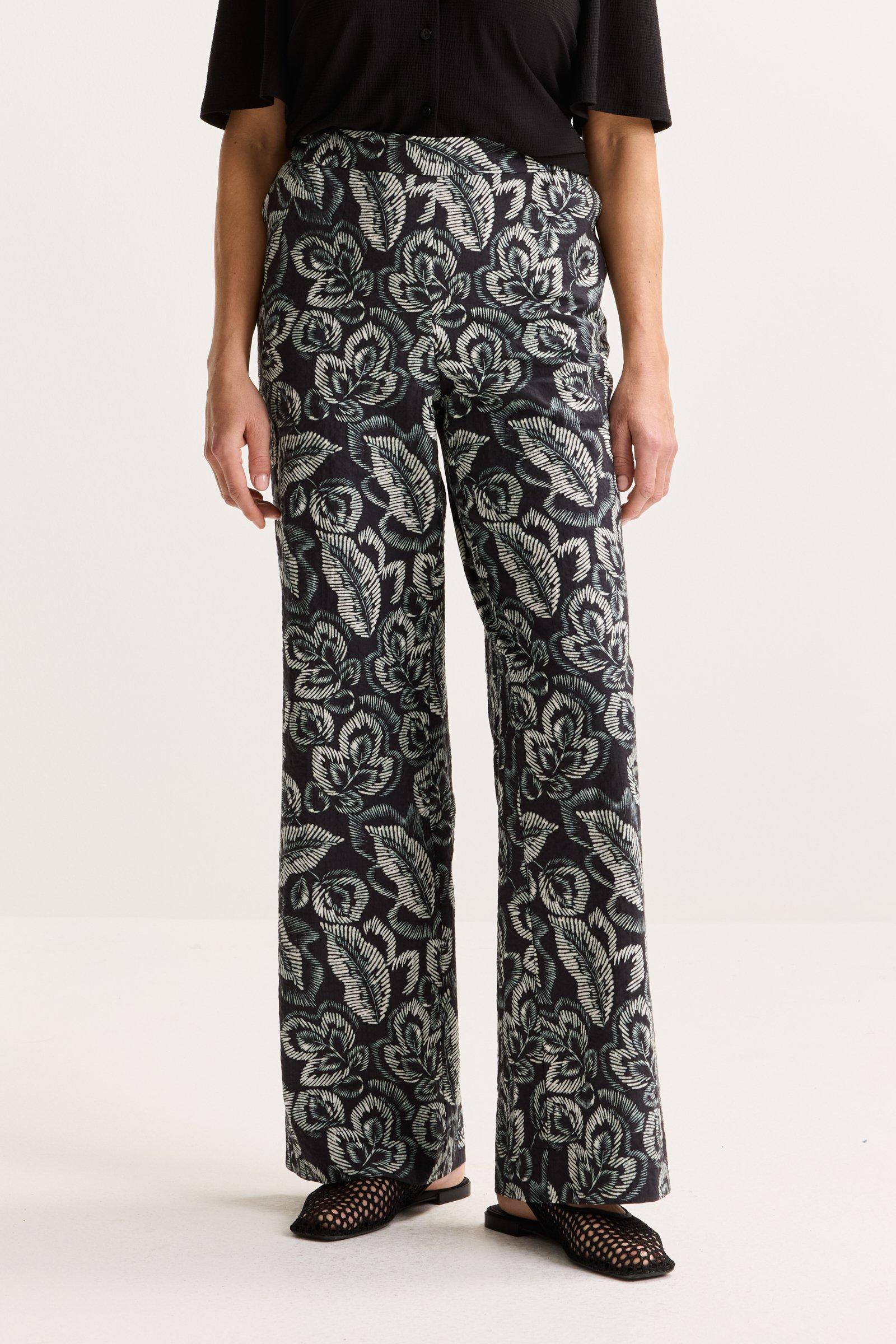 Pantalons - Pantalon noir et blanc en pur coton