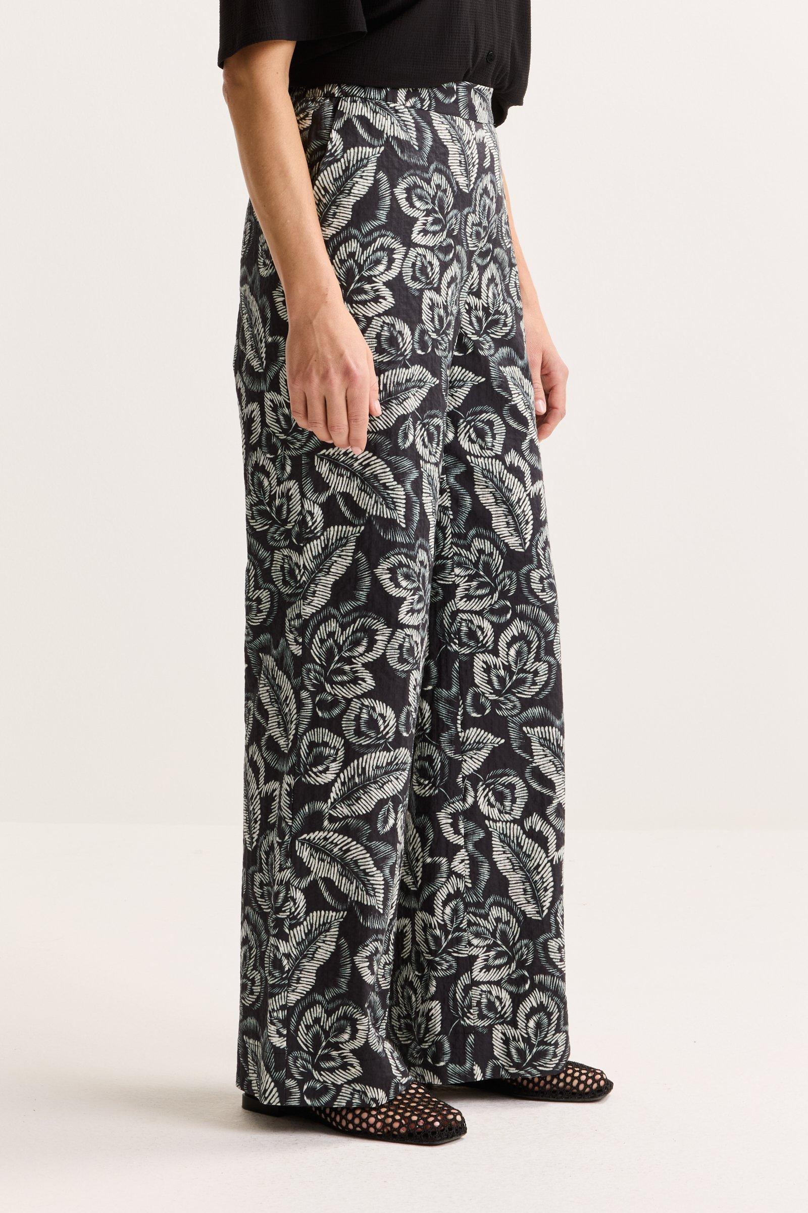 Pantalons - Pantalon noir et blanc en pur coton