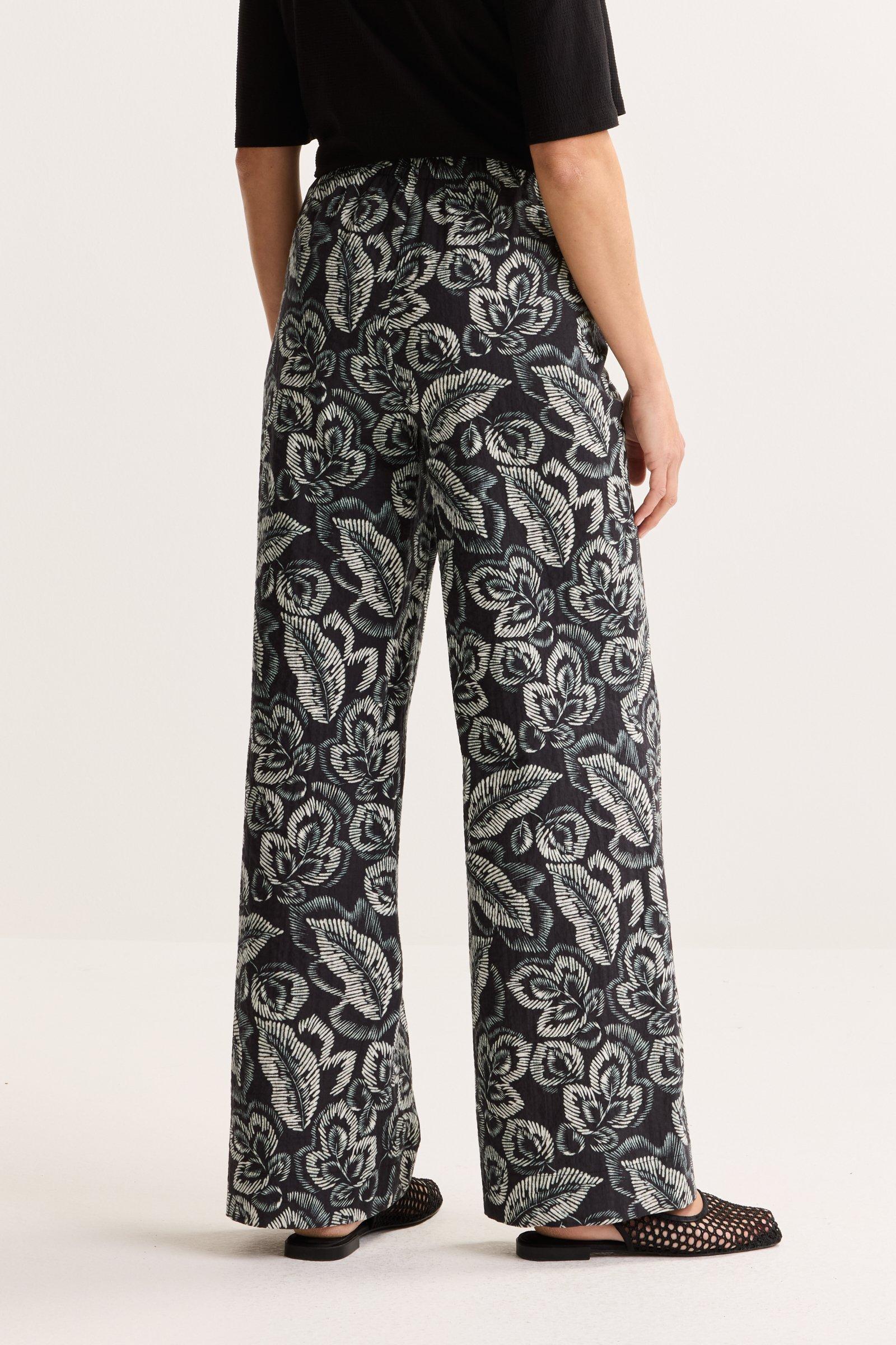 Pantalons - Pantalon noir et blanc en pur coton