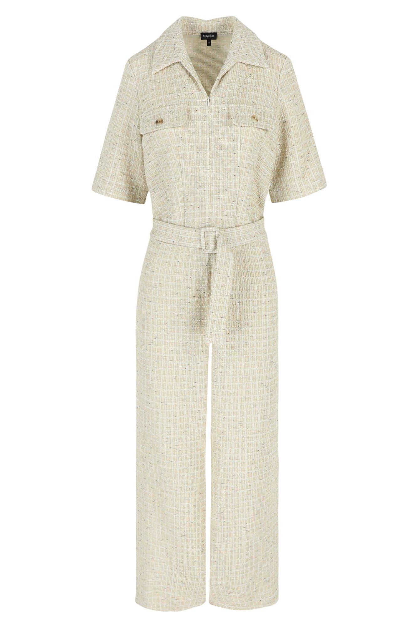 Robes - Jumpsuit en tweed extensible