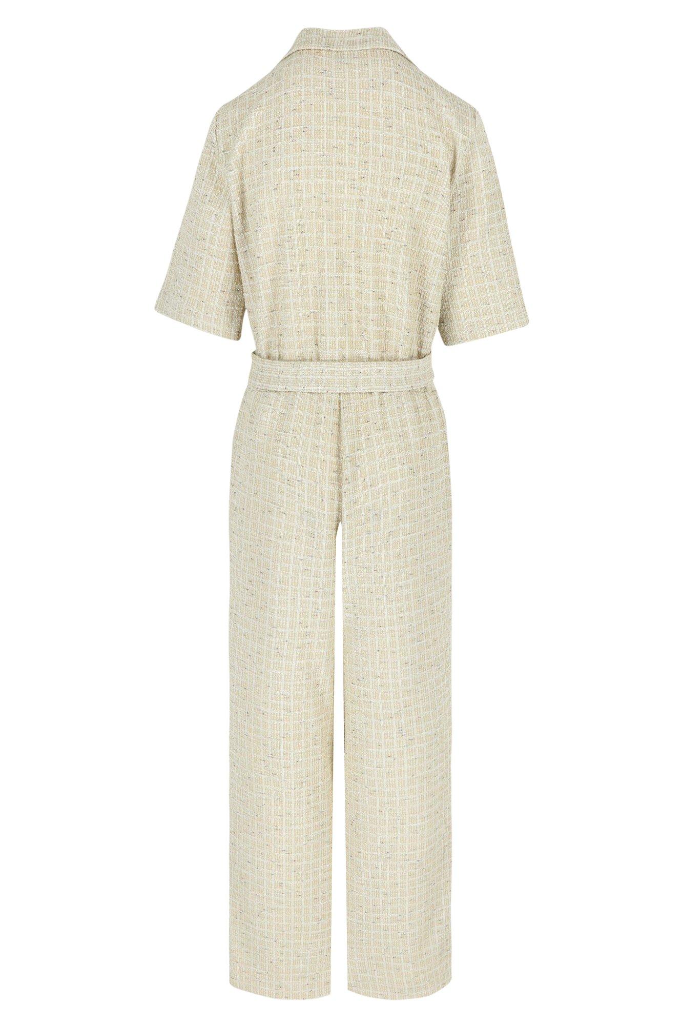 Robes - Jumpsuit en tweed extensible