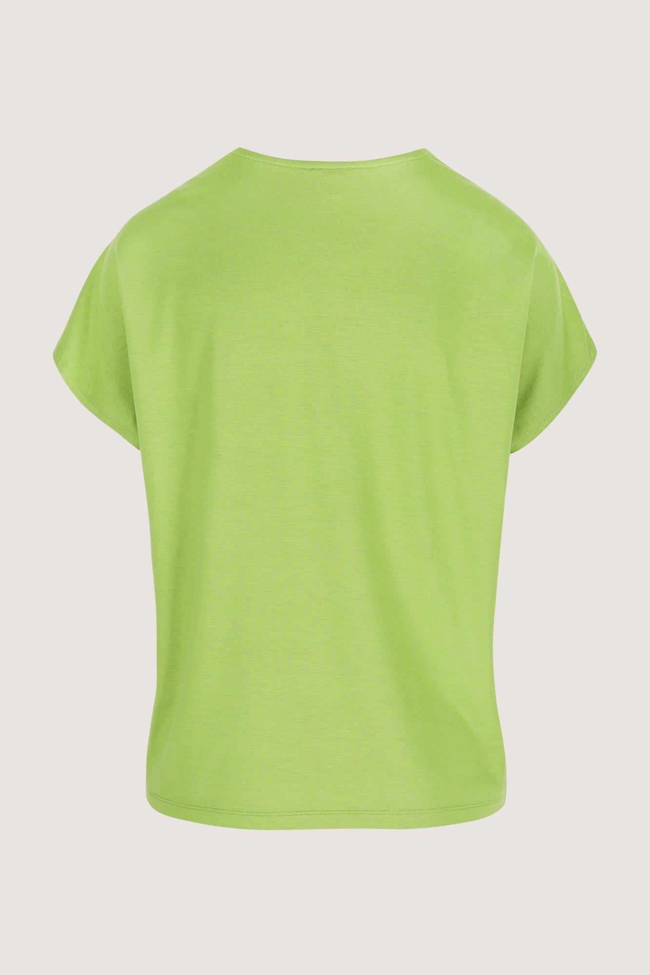 Sweatvest - T-shirtblouse met satijnen front